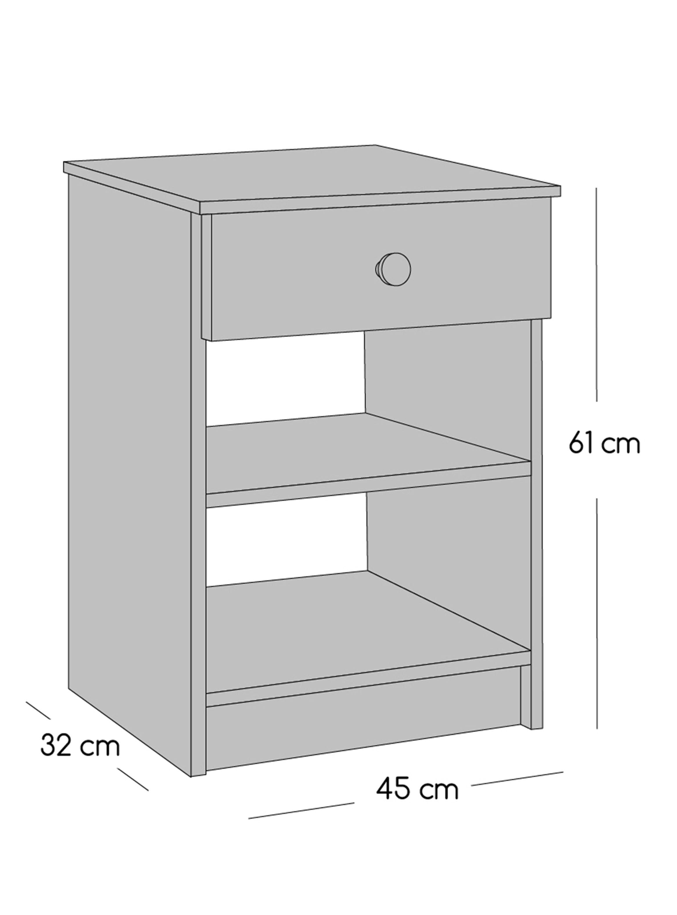 Cama Europea Cadiz 2 Plazas x190 cm + Respaldo Nuit + Velador Granada Nude-2