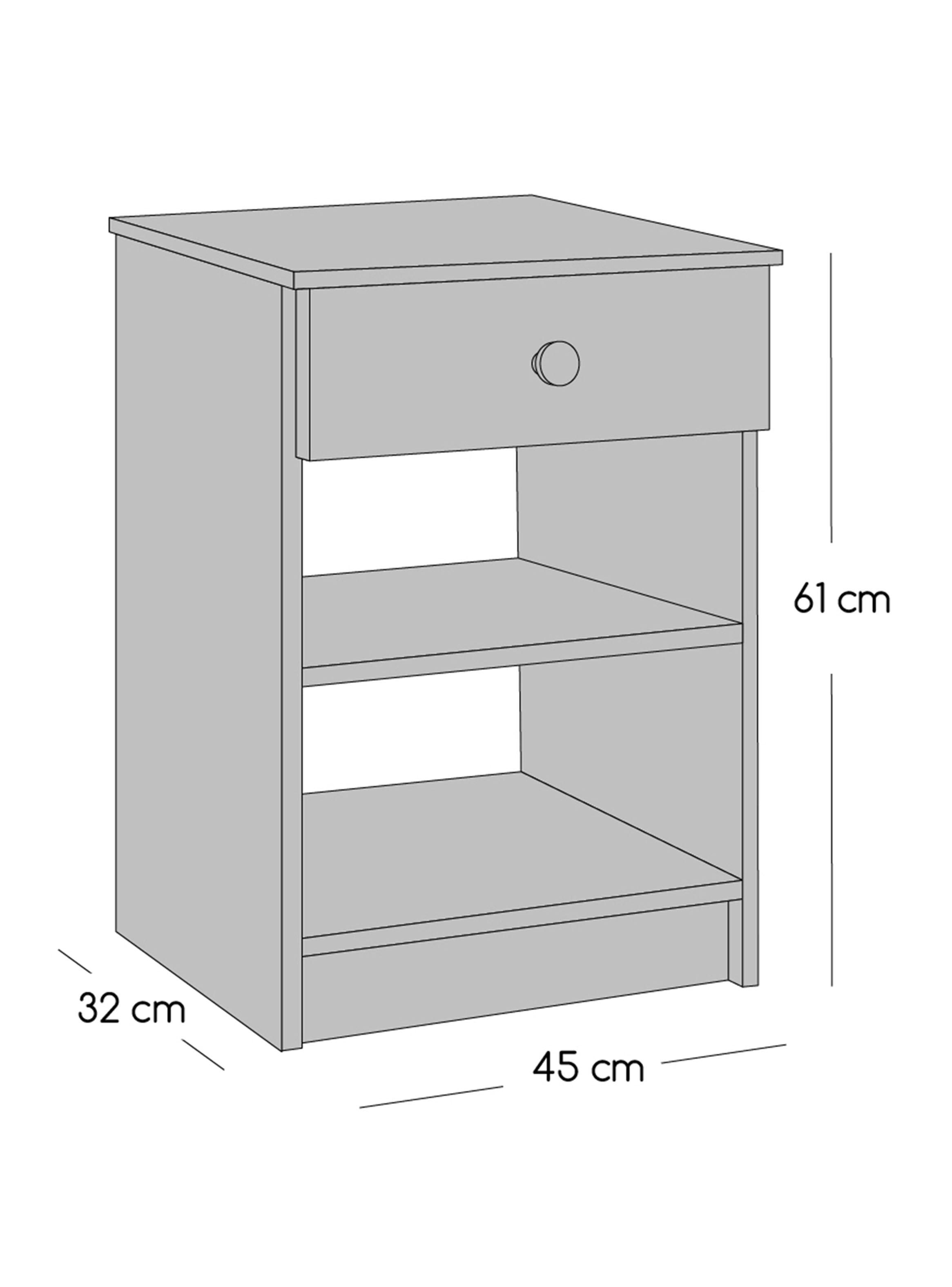 Cama Europea Cadiz 1.5 Plazas x190 cm + Respaldo Nuit + Velador Granada Grey-2