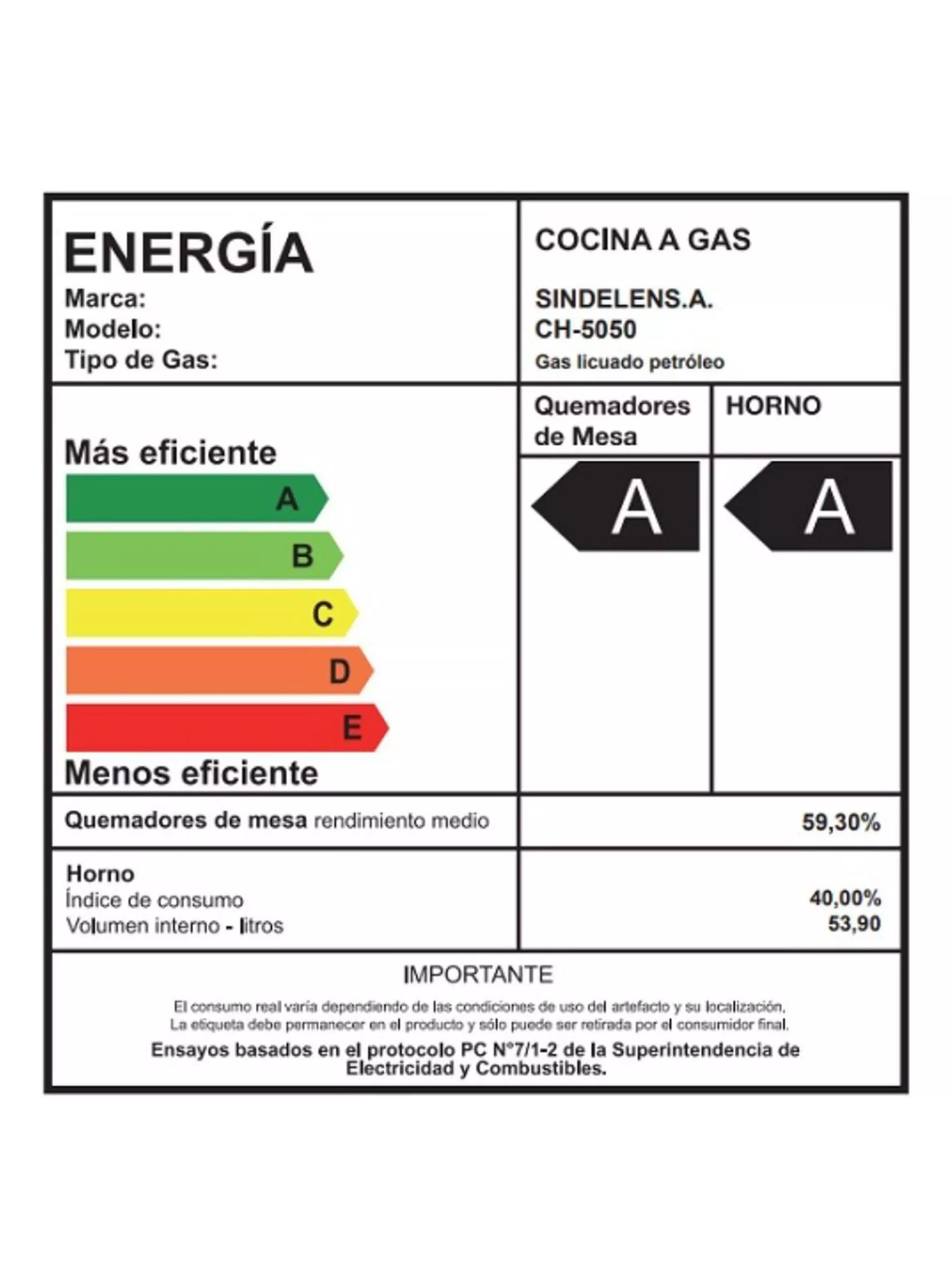 Cocina a Gas 4 Quemadores CH-5050NG Negro-5