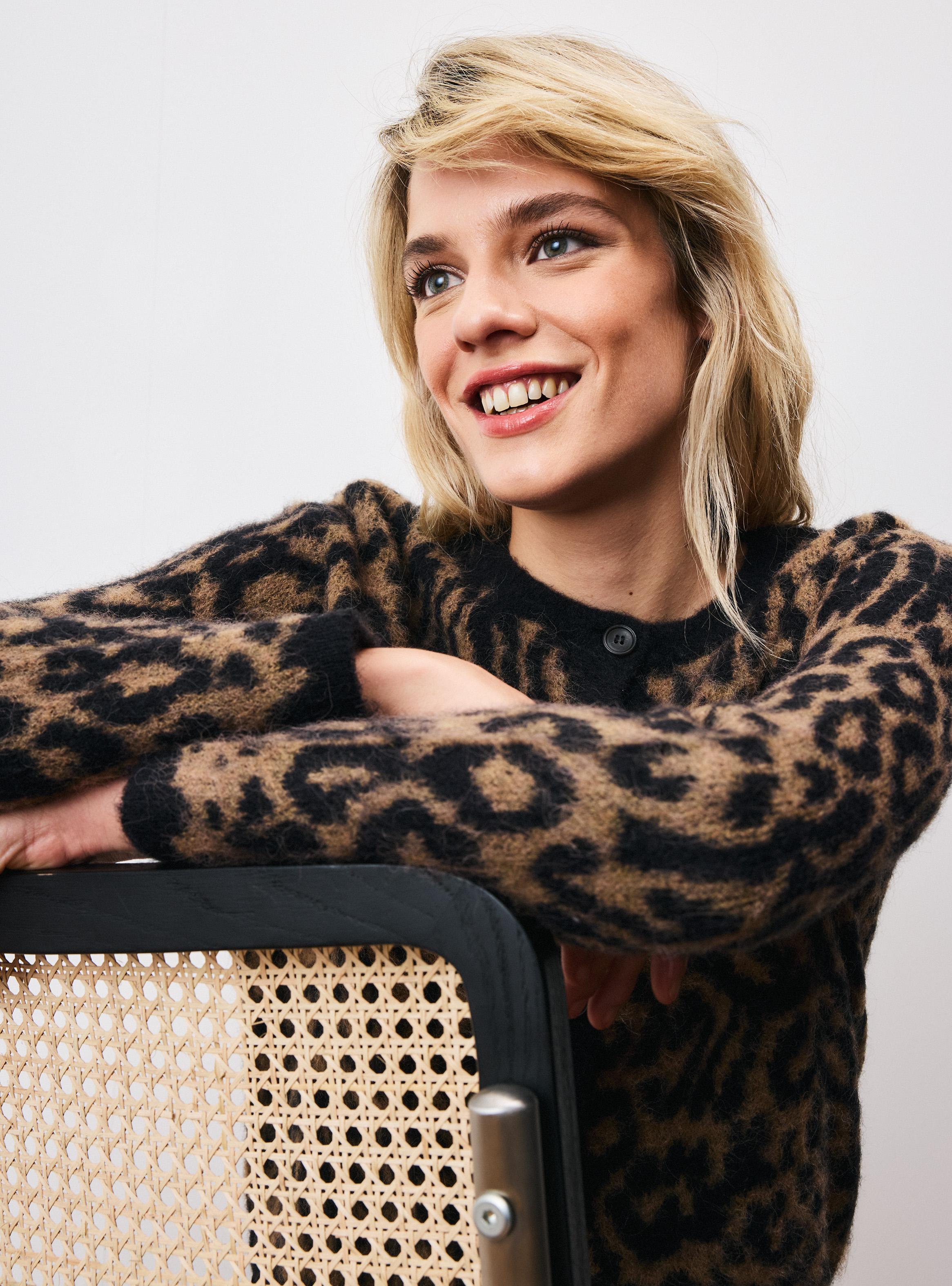 Chaleco Cárdigan Jacquard Animal-2