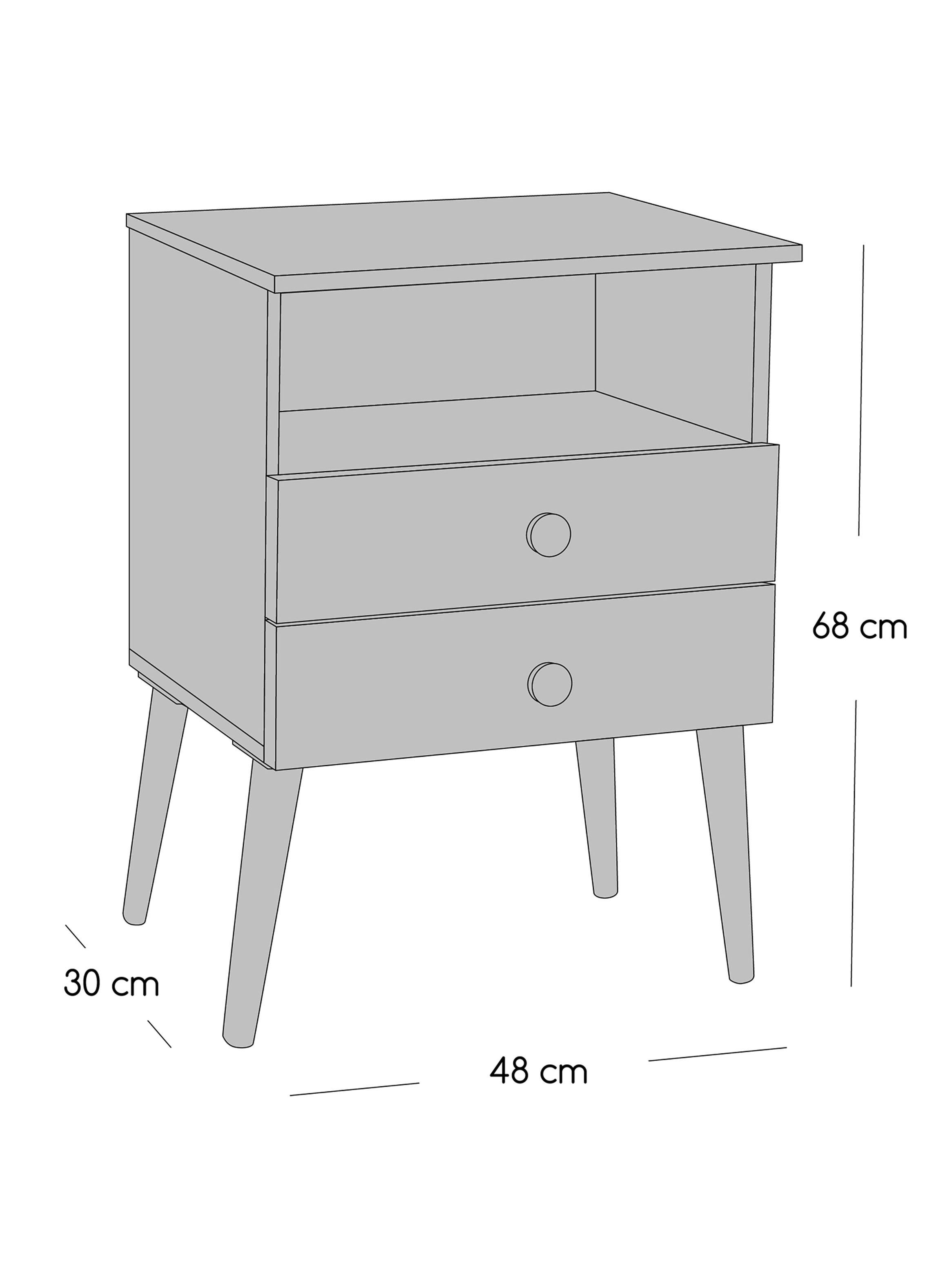Cama Europea Merci King Base Dividida + Respaldo y Veladores Málaga-2