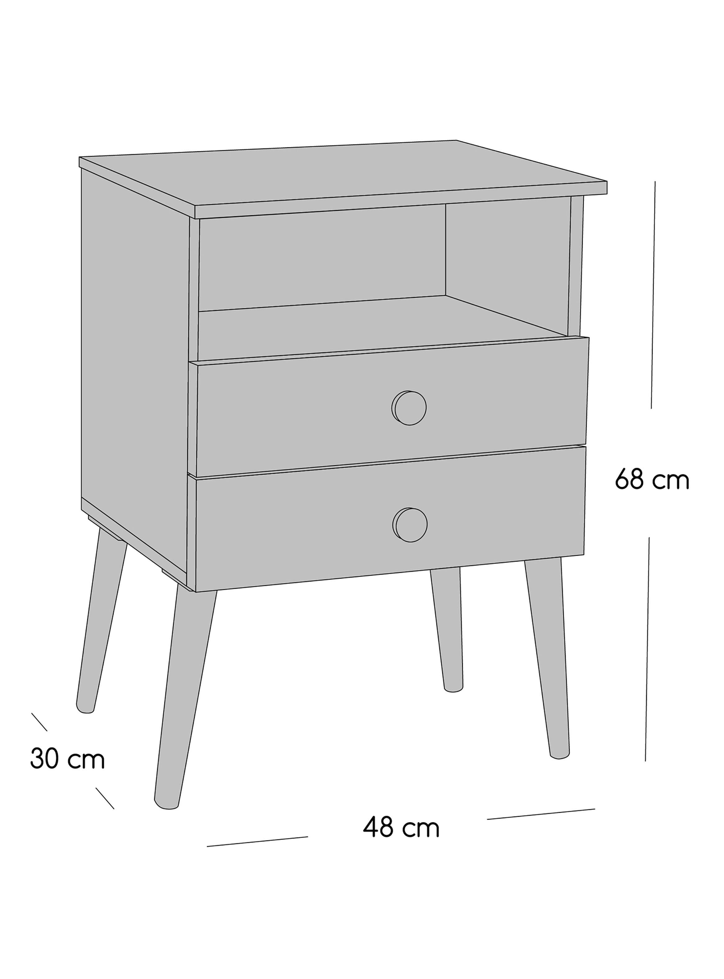 Cama Europea Merci King Base Dividida con Respaldo y Veladores-2