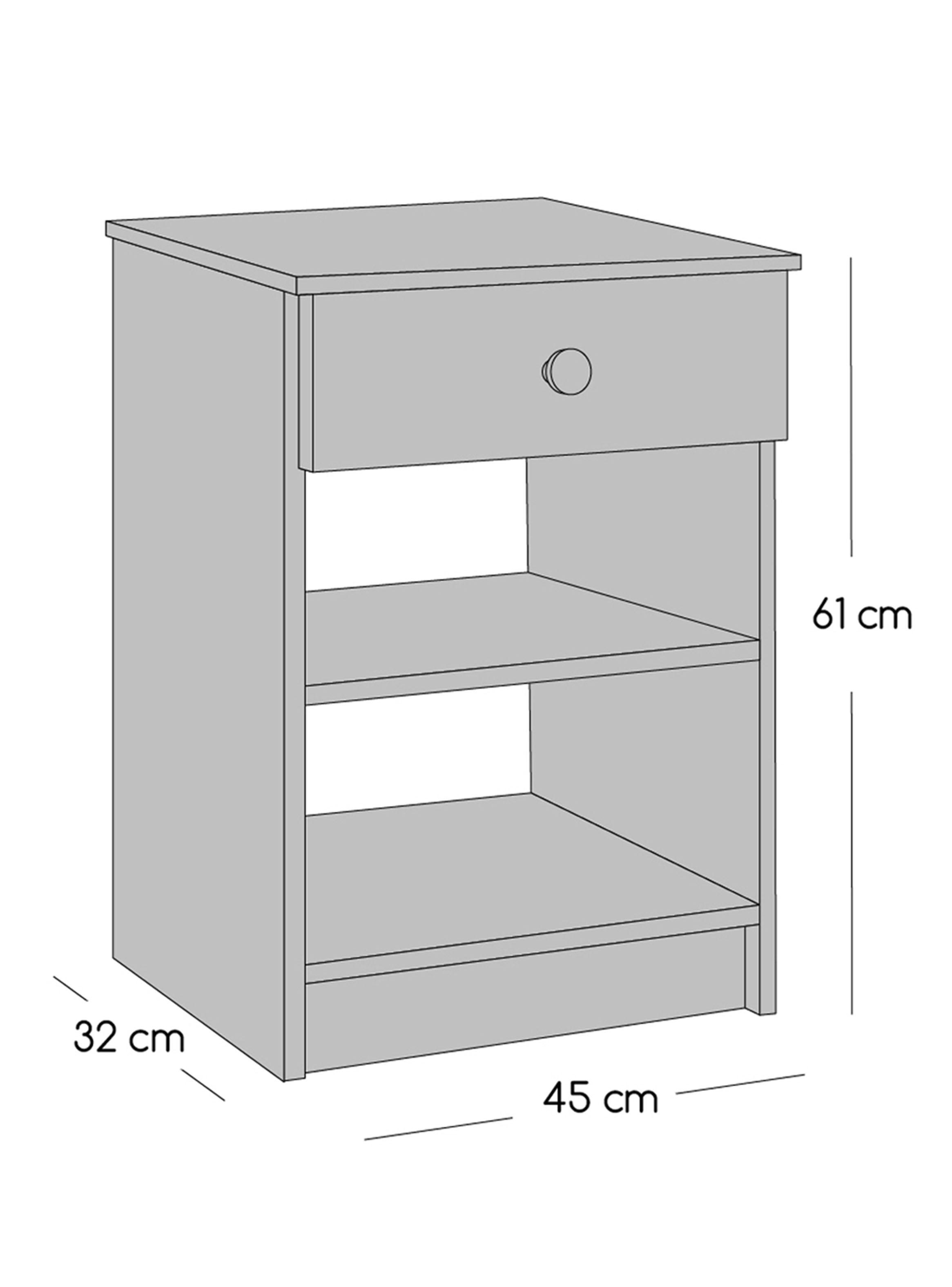 Cama Nido Apolo Black 1.5 Plazas + Respaldo Nuit + Velador Granada Honey-2