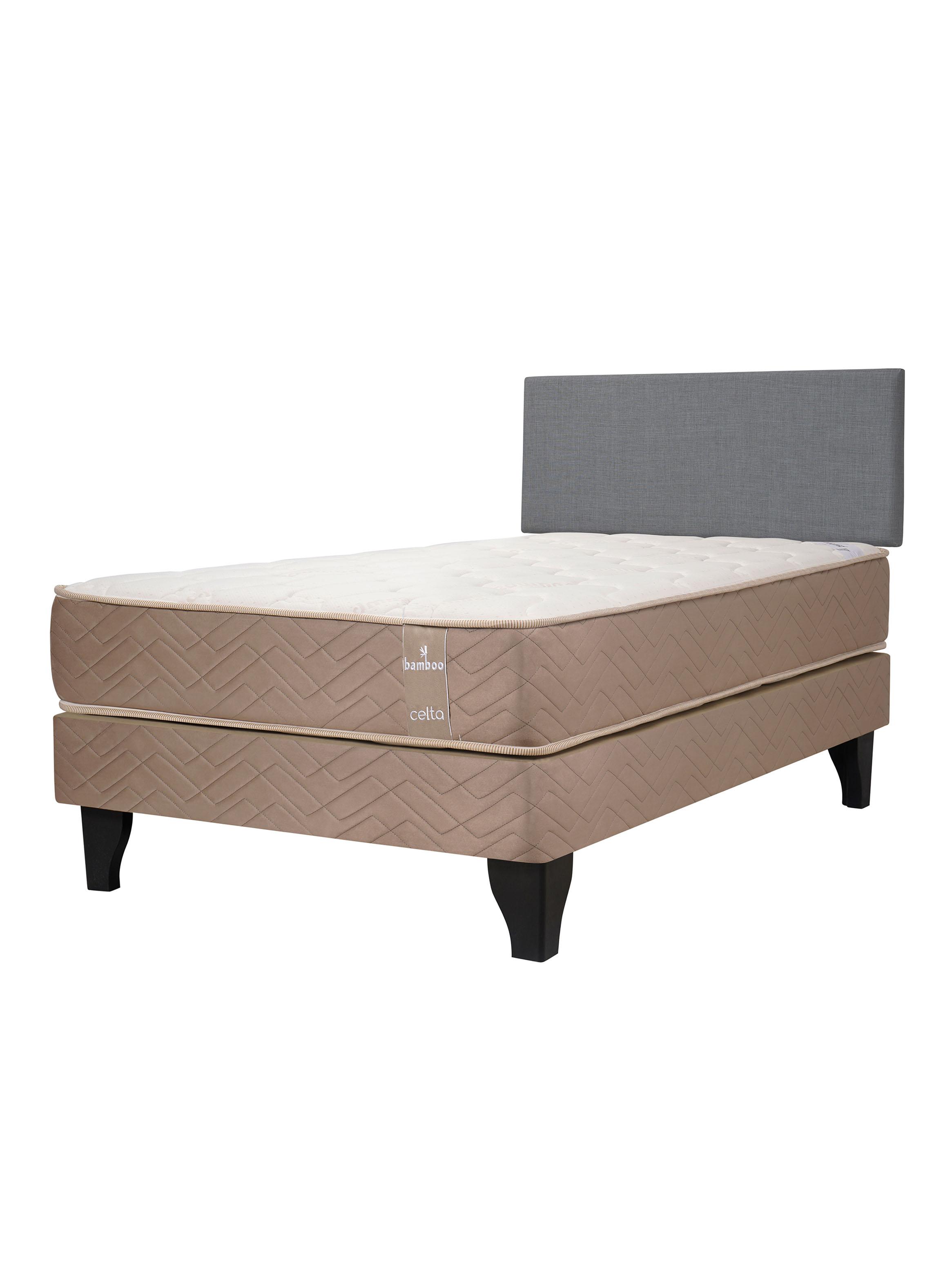 Cama Europea Bamboo 1.5 Plazas Base Normal + Respaldo-0