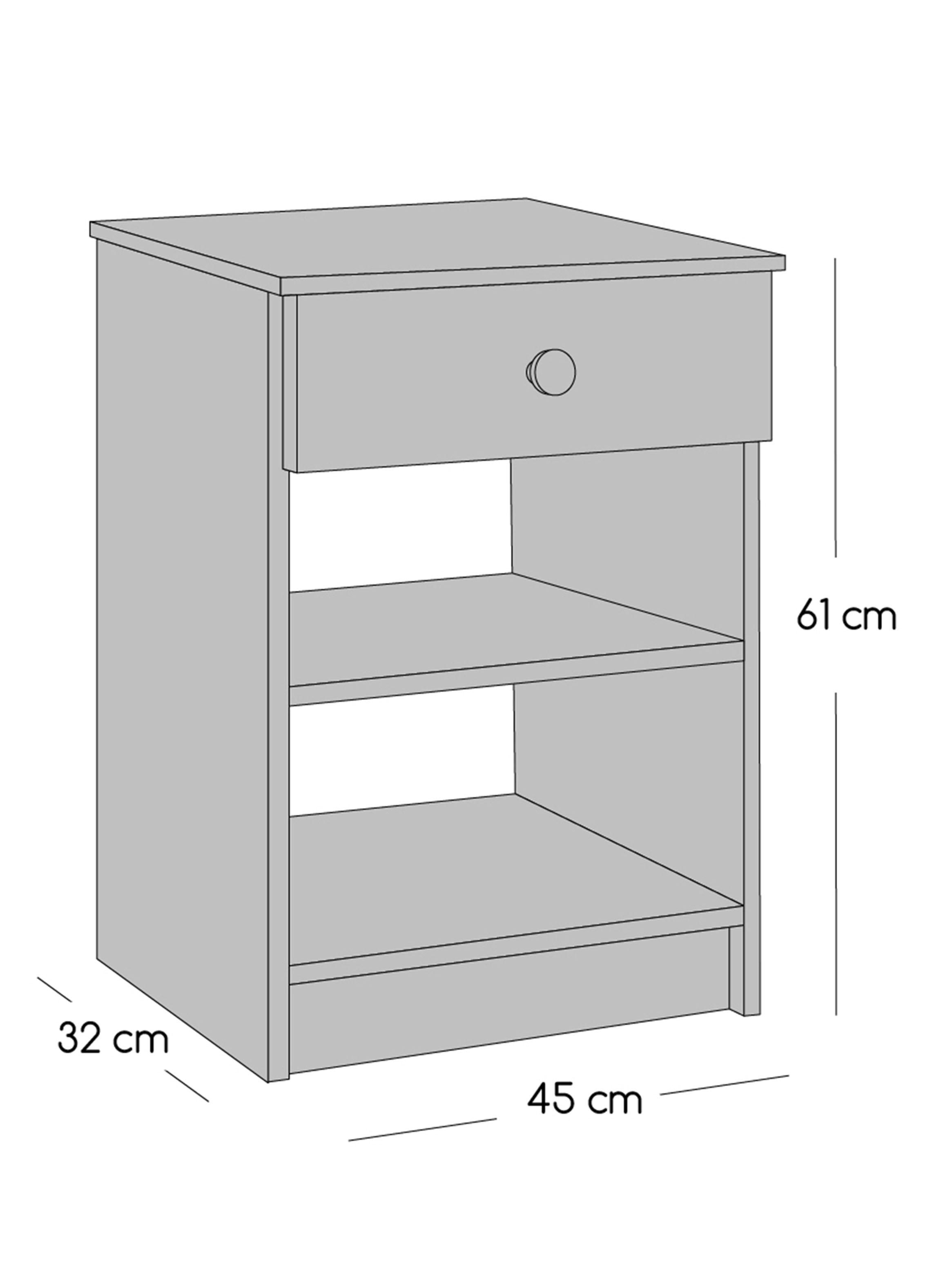 Cama Europea Cadiz 2 Plazas Base Dividida + Respaldo Nuit + Velador Granada Honey-2