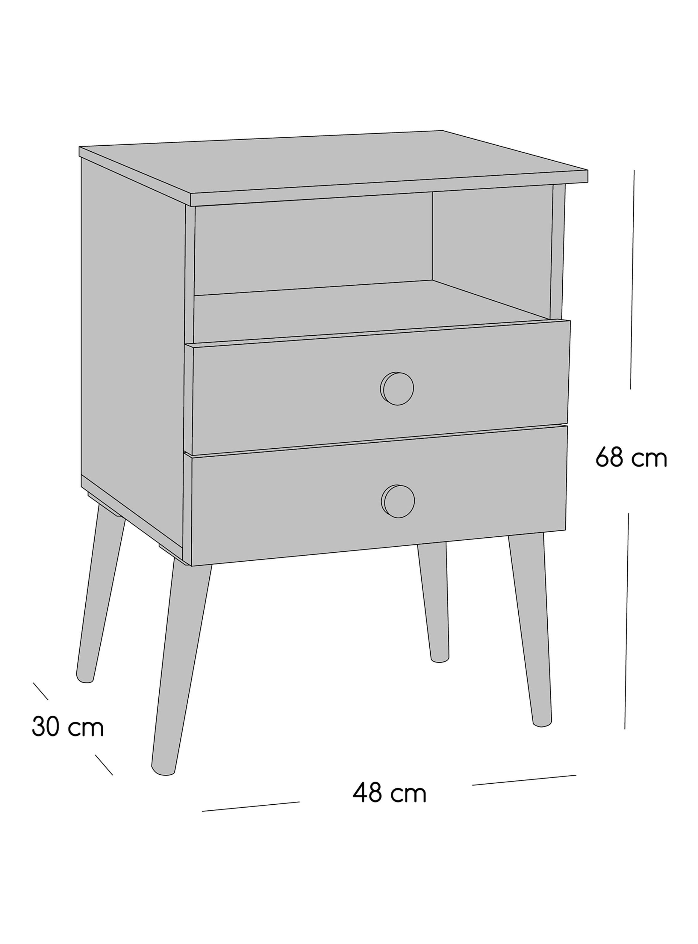 Cama Europea Bamboo 2 Plazas Base Dividida + Respaldo y Veladores Málaga-2