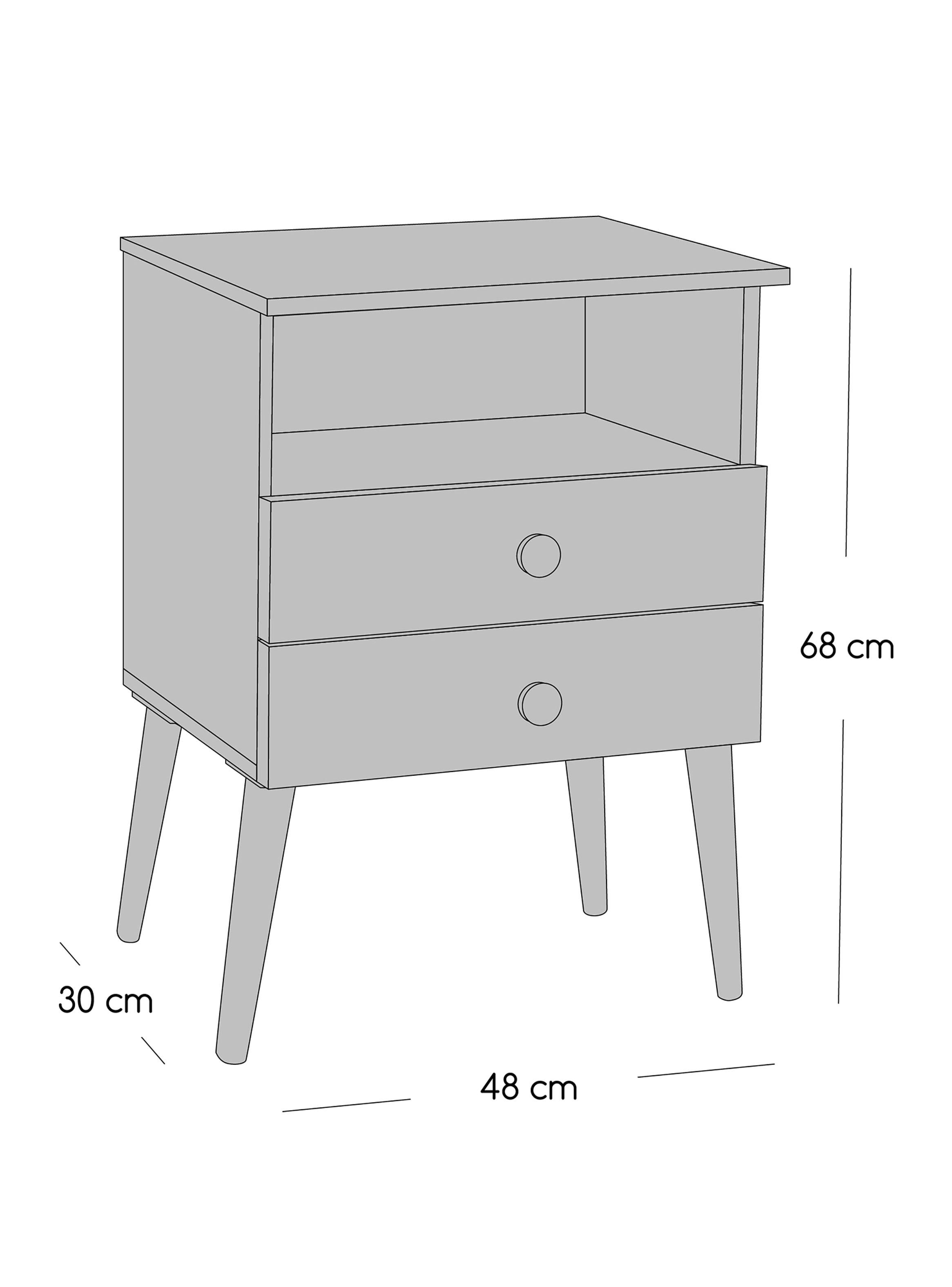 Cama Europea Everest Copper King Base Dividida con Respaldo y Veladores-2