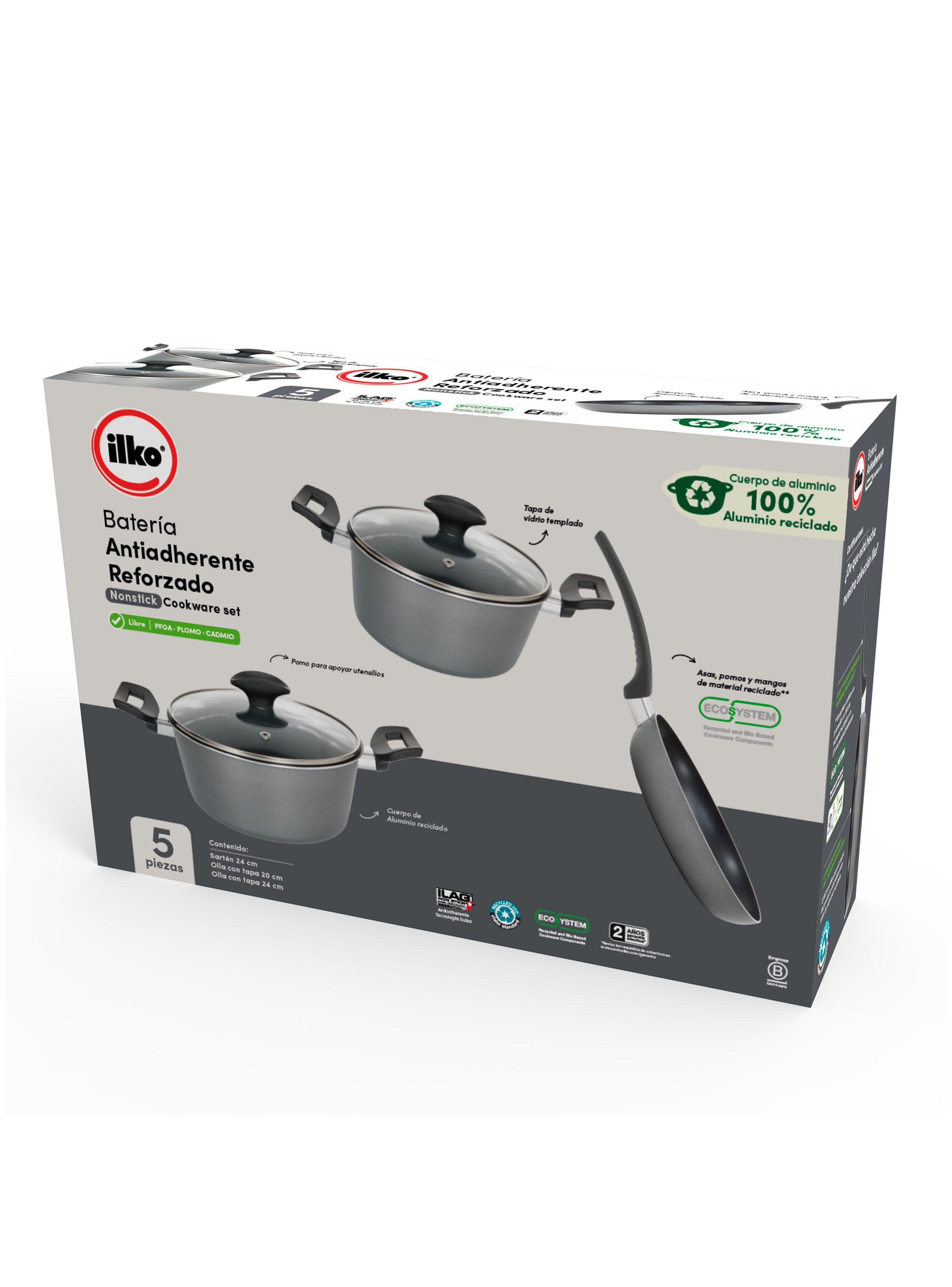 Batería de Cocina Everyday 5 Piezas Gris-3