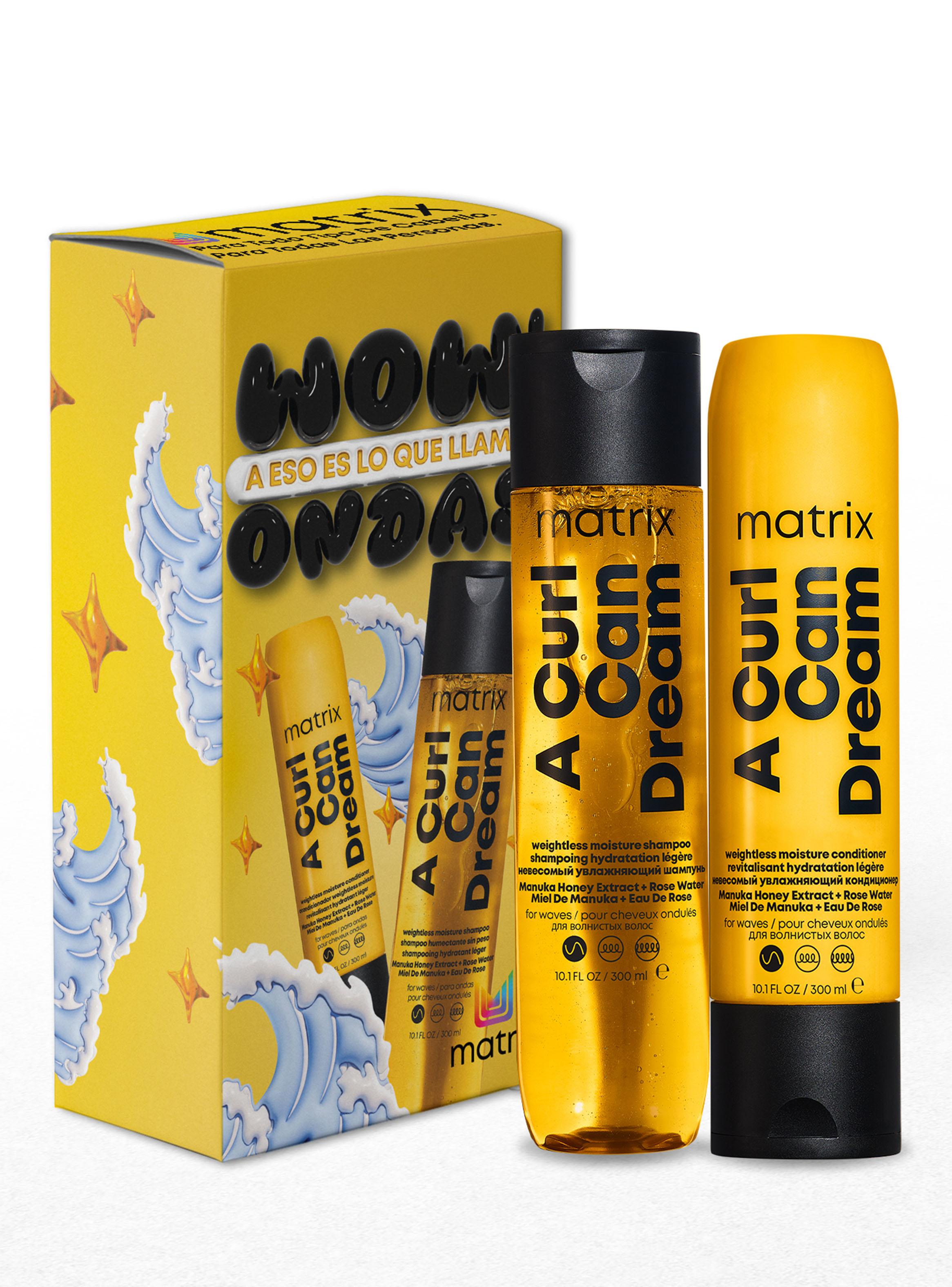 Set Shampoo Hidratación 300ml + Acondicionador 300ml Cabello Ondulado a Curl Can Dream Matrix-0