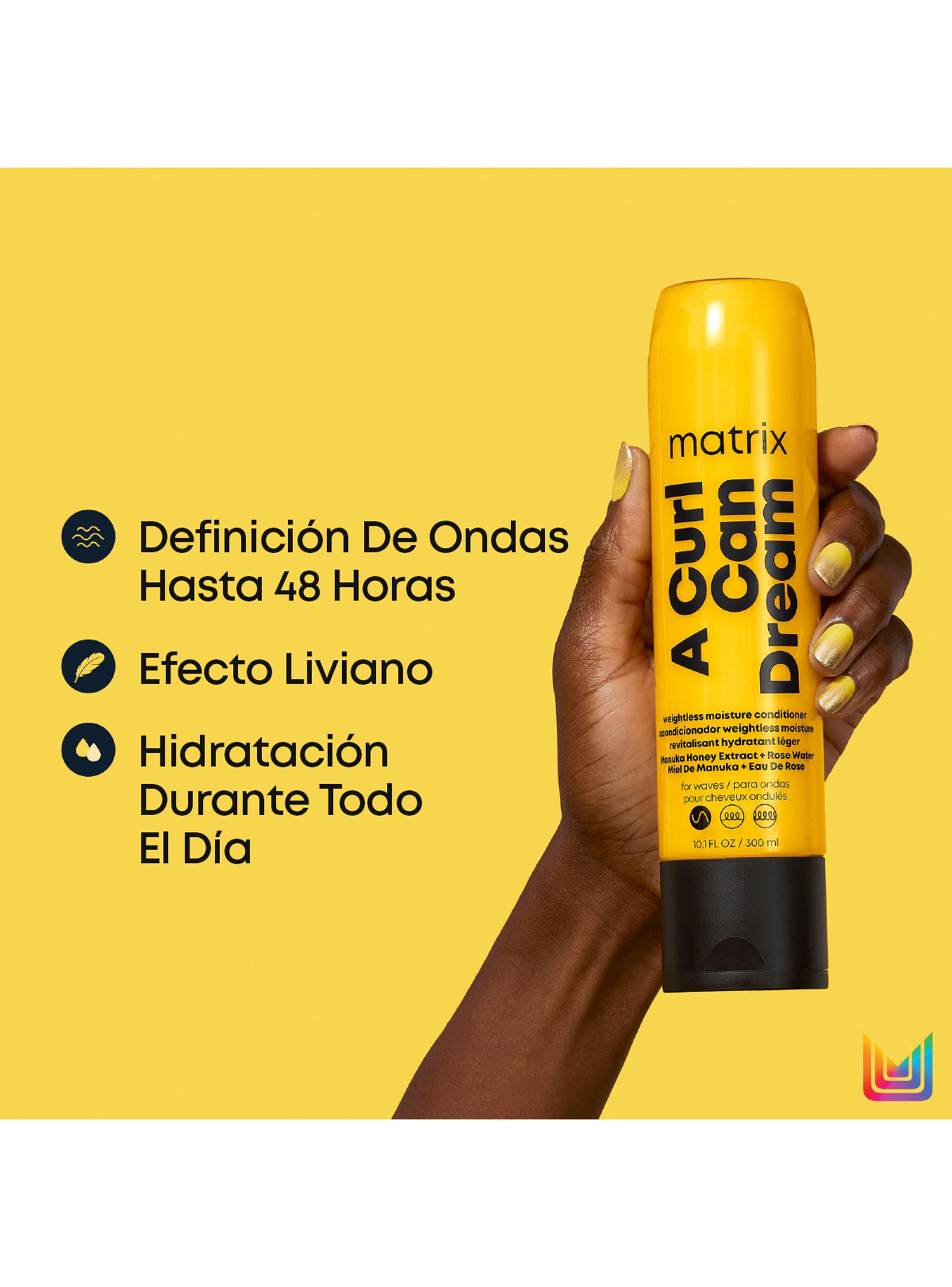 Set Shampoo Hidratación 300ml + Acondicionador 300ml Cabello Ondulado a Curl Can Dream Matrix-3