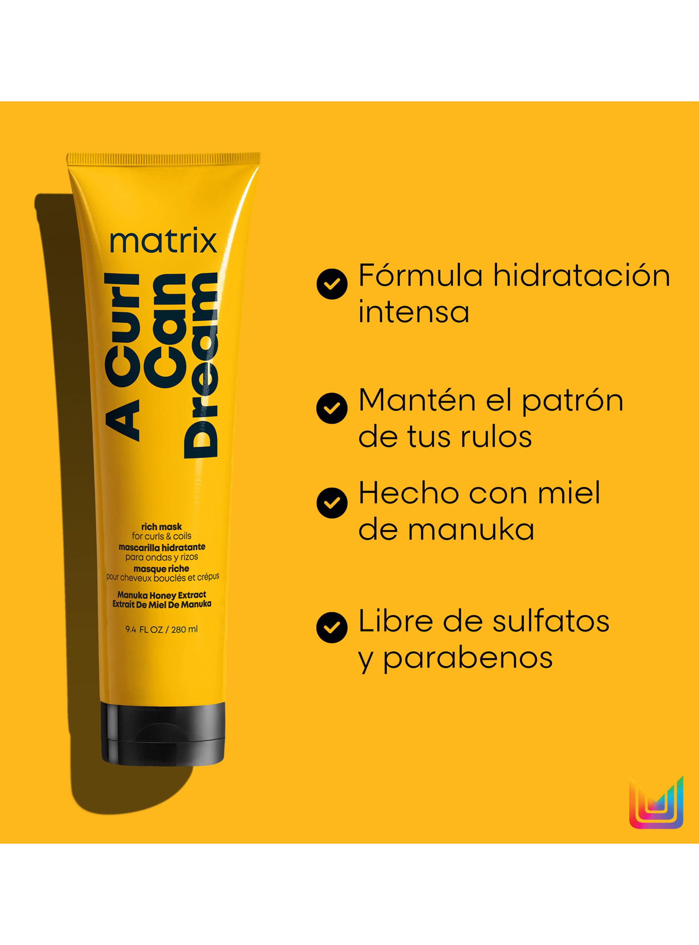 Set Shampoo Hidratación 300ml + Máscara Definición 280ml Cabello Rizado a Curl Can Dream Matrix-4