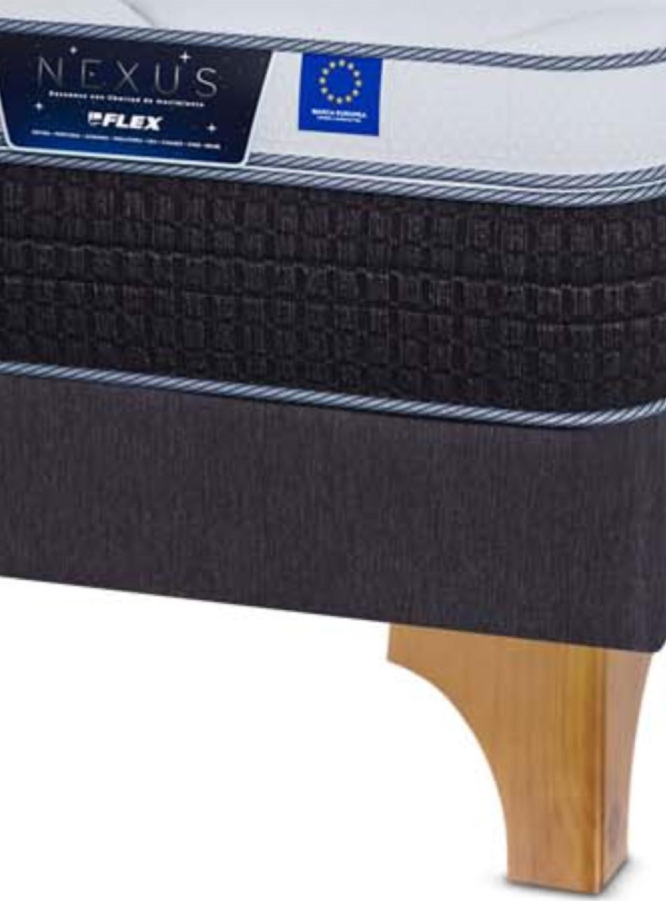 Cama Europea Nexus 2 Plazas Box Base Dividida + Set de Muebles Colonia-4