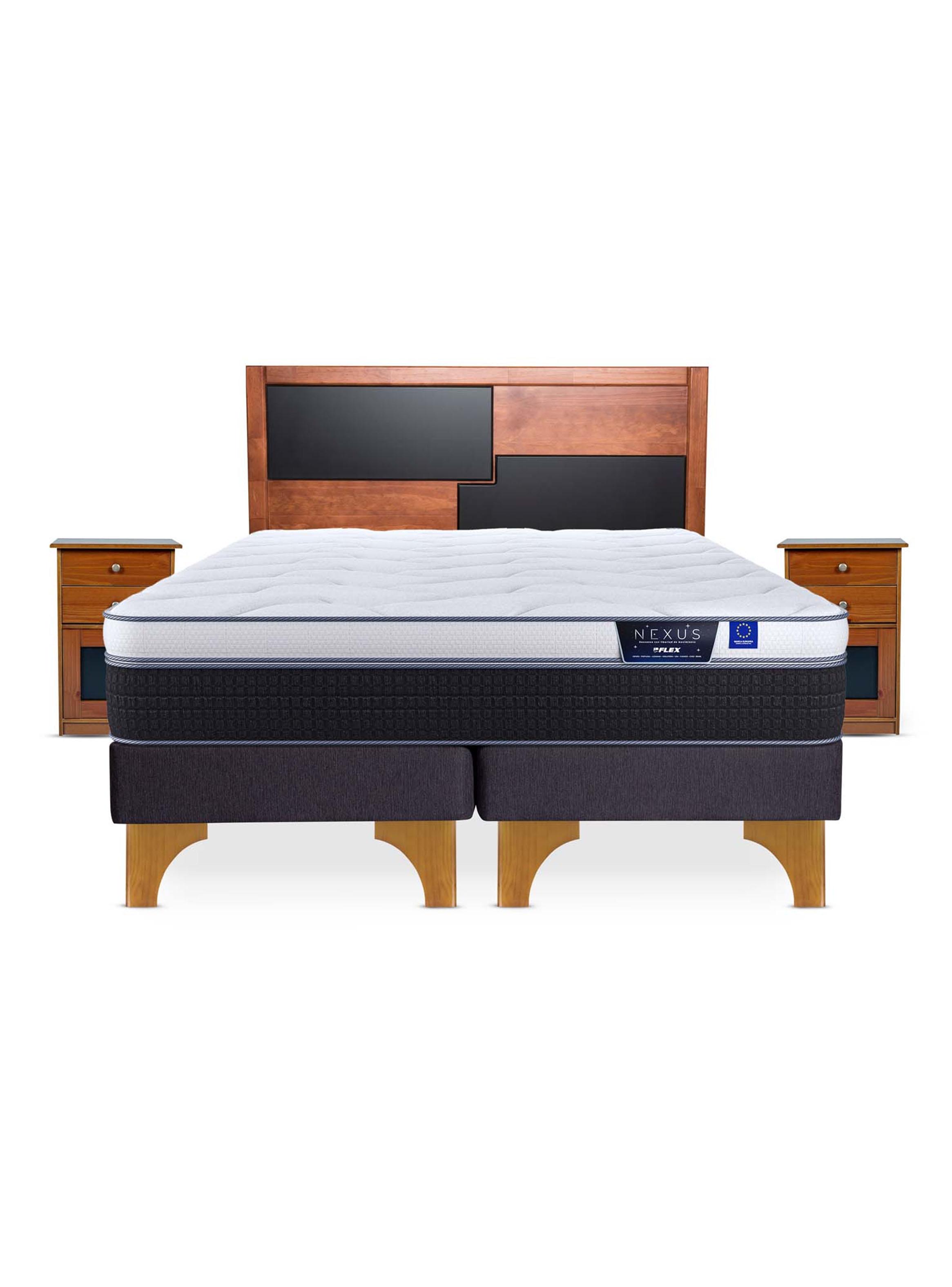 Cama Europea Nexus King + Set de Muebles Colonia-2