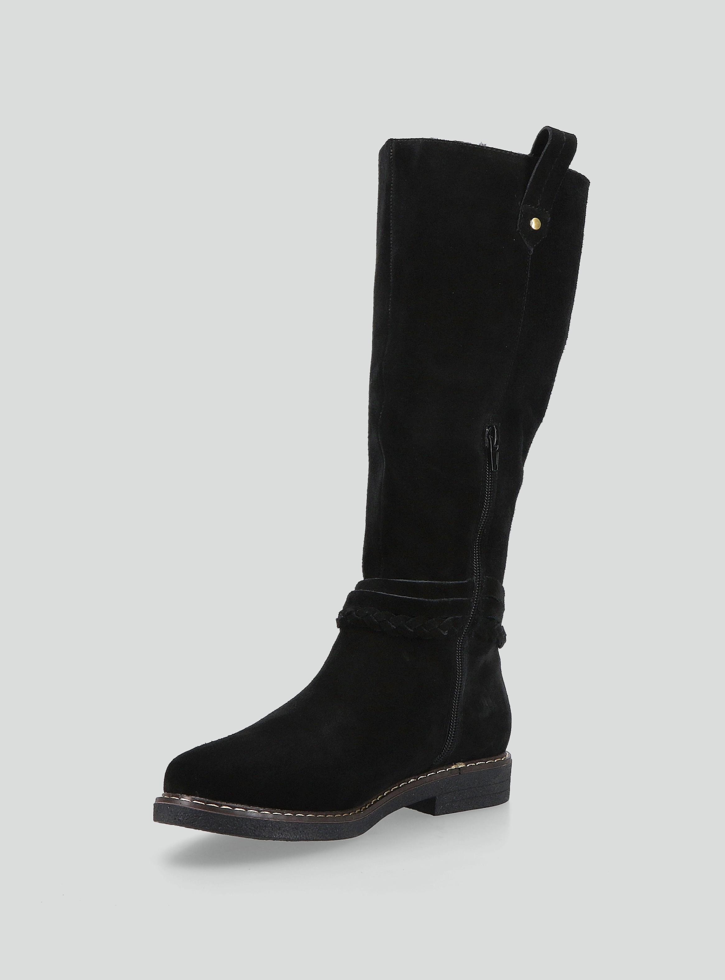 Bota  de Cuero Gamuza  Alta Mujer-2