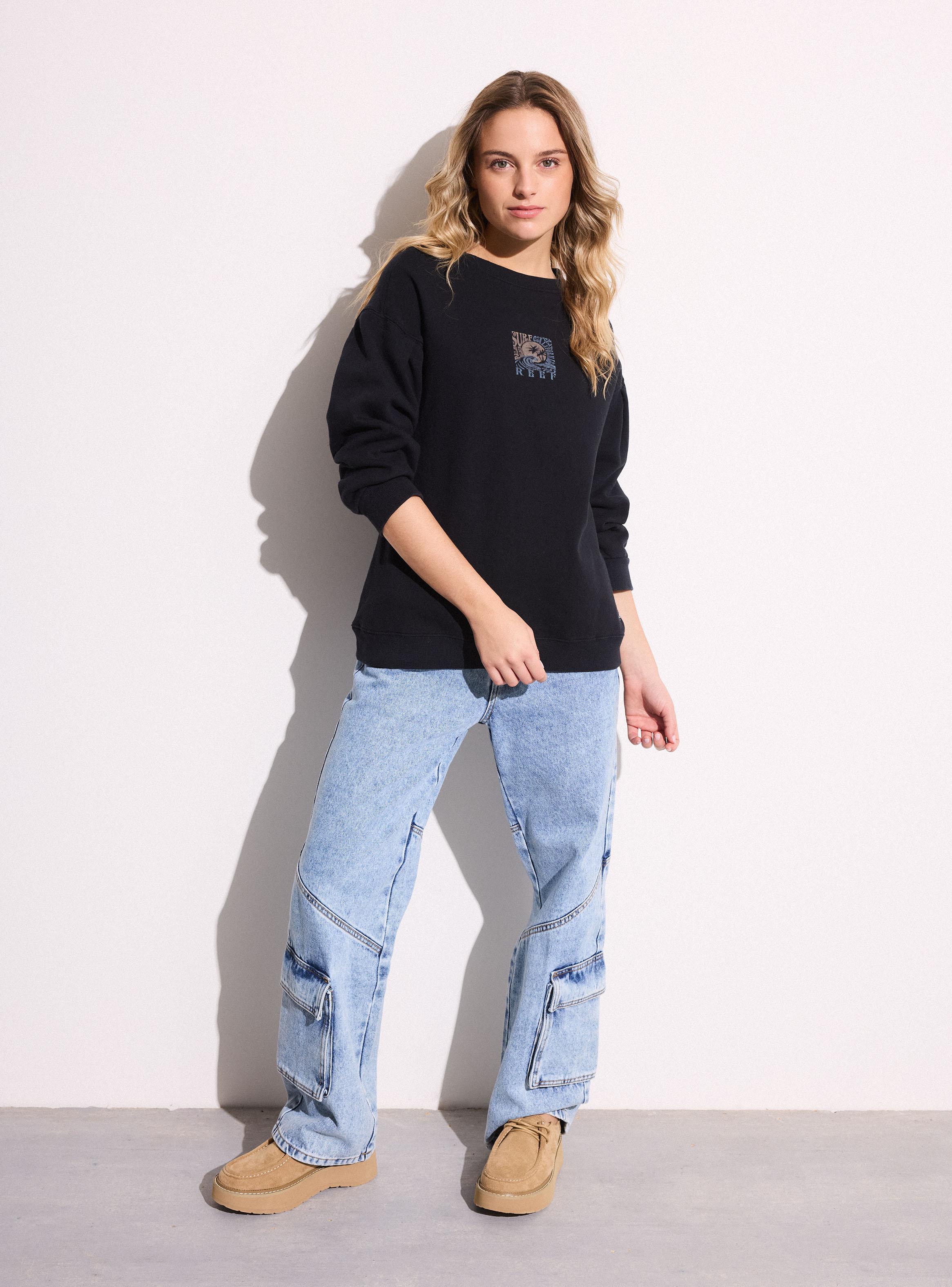 Polerón Crewneck Mangas Anchas con Pliegue-4
