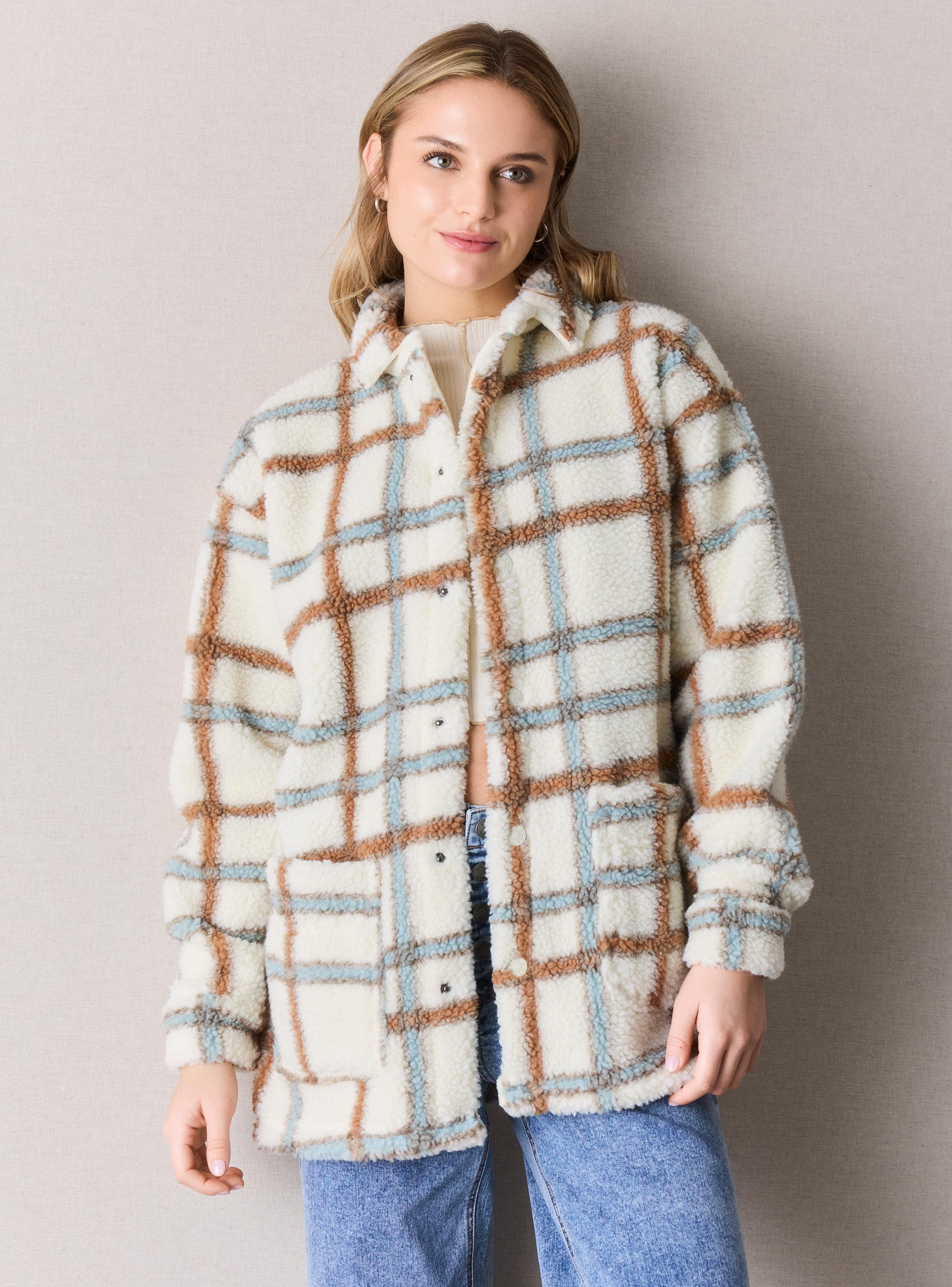 Sobrecamisa Sherpa Mangas Aglobadas Botones Snaps-0