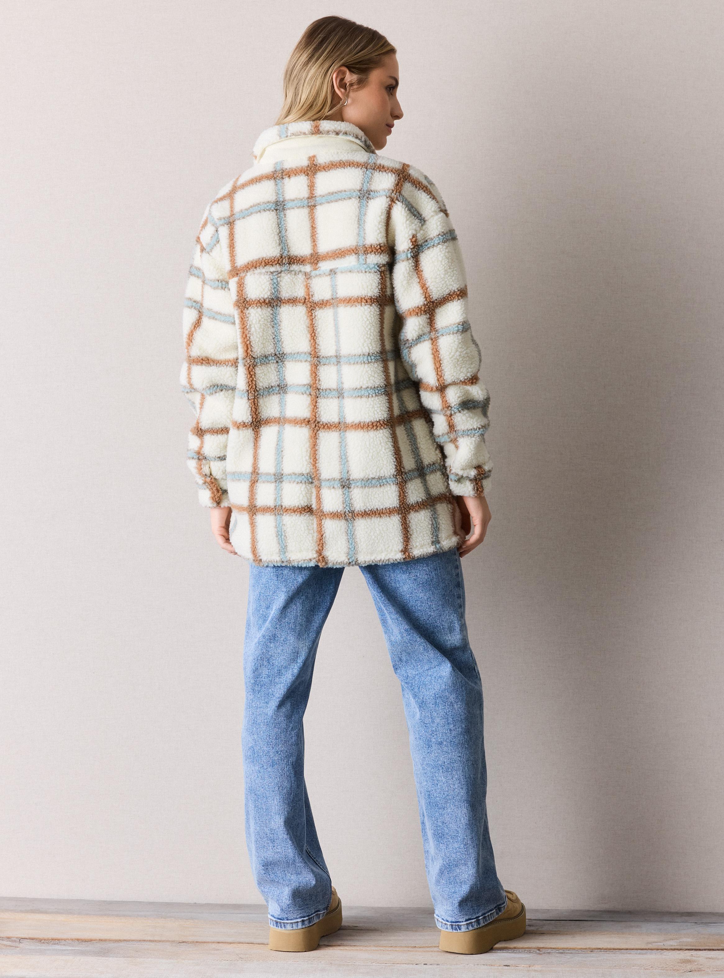 Sobrecamisa Sherpa Mangas Aglobadas Botones Snaps-5