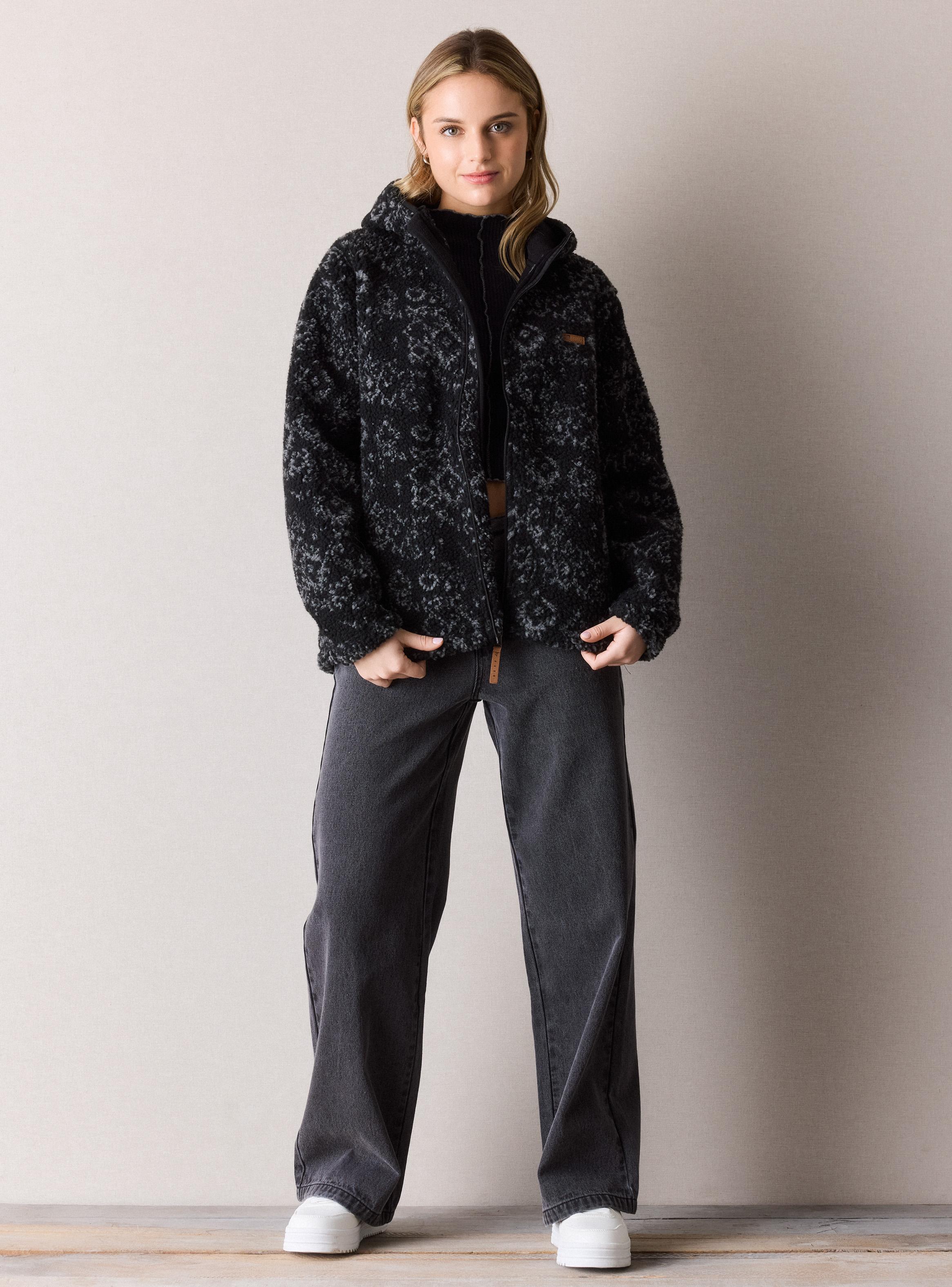 Sherpa Tejido Ribete Suede Pu Parche-4