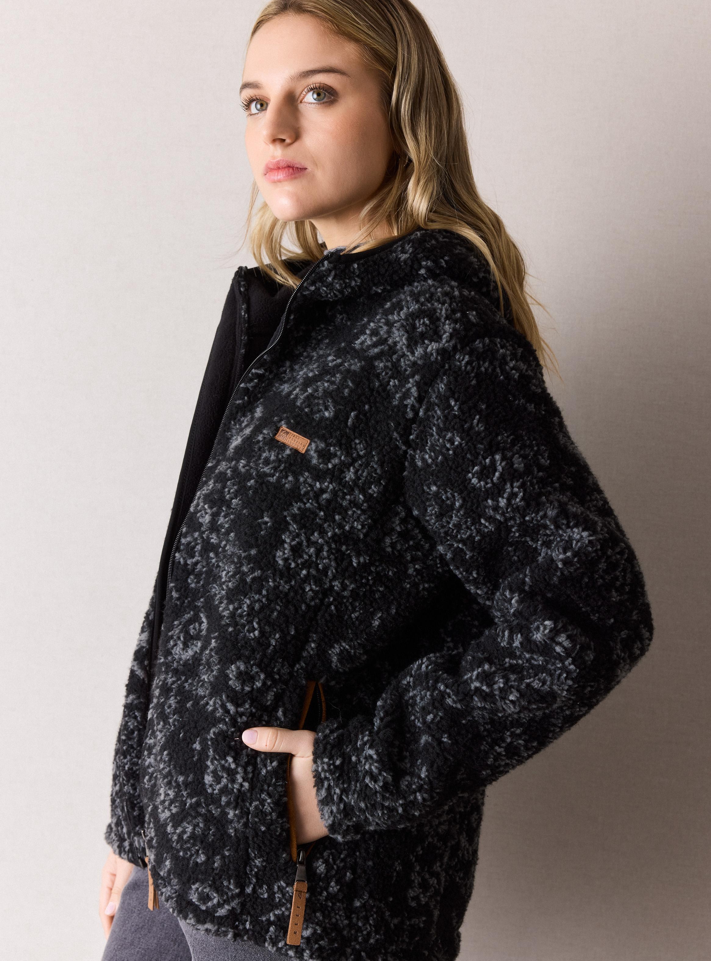 Sherpa Tejido Ribete Suede Pu Parche-3