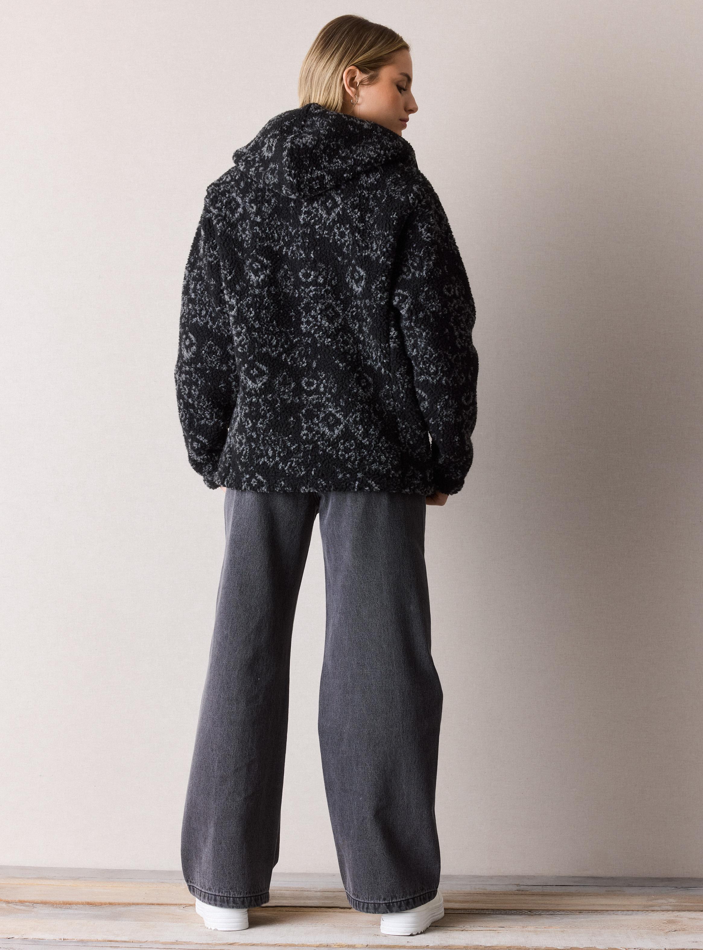 Sherpa Tejido Ribete Suede Pu Parche-5