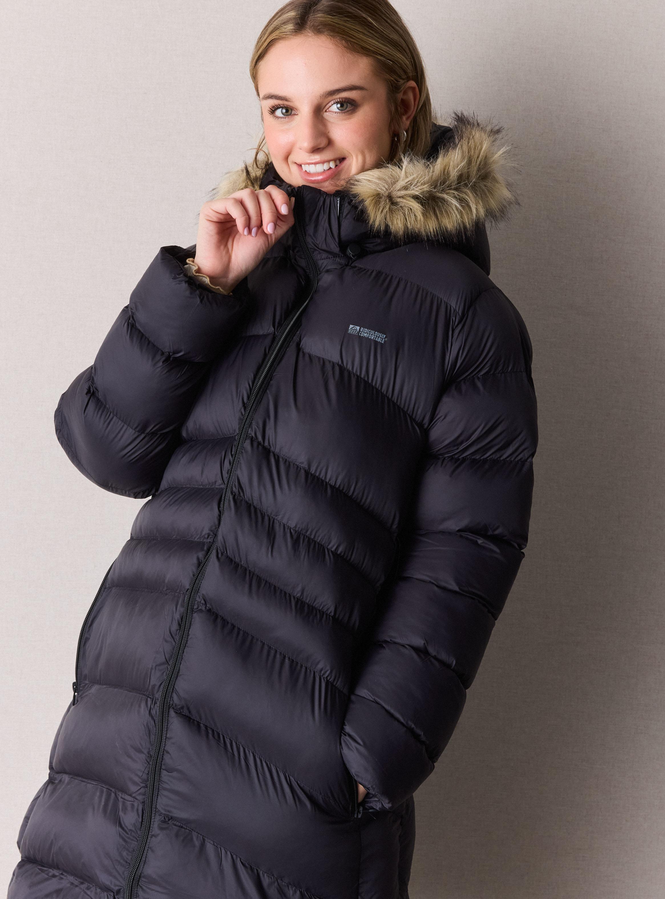Parka Larga Gorro Desmontable Pelo Falso-2