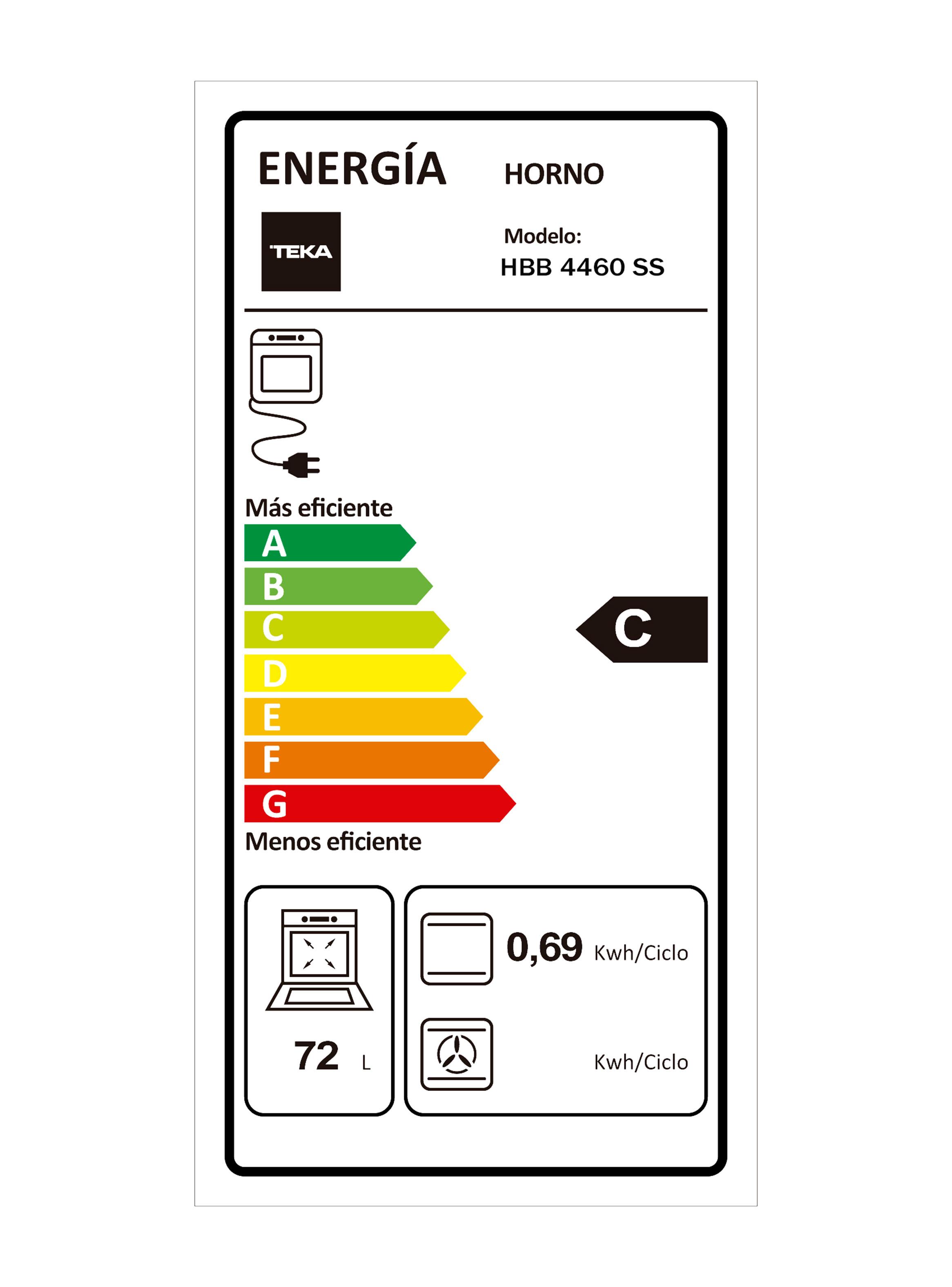 Horno Empotrable Eléctrico 72 Litros HBB4460SS-6