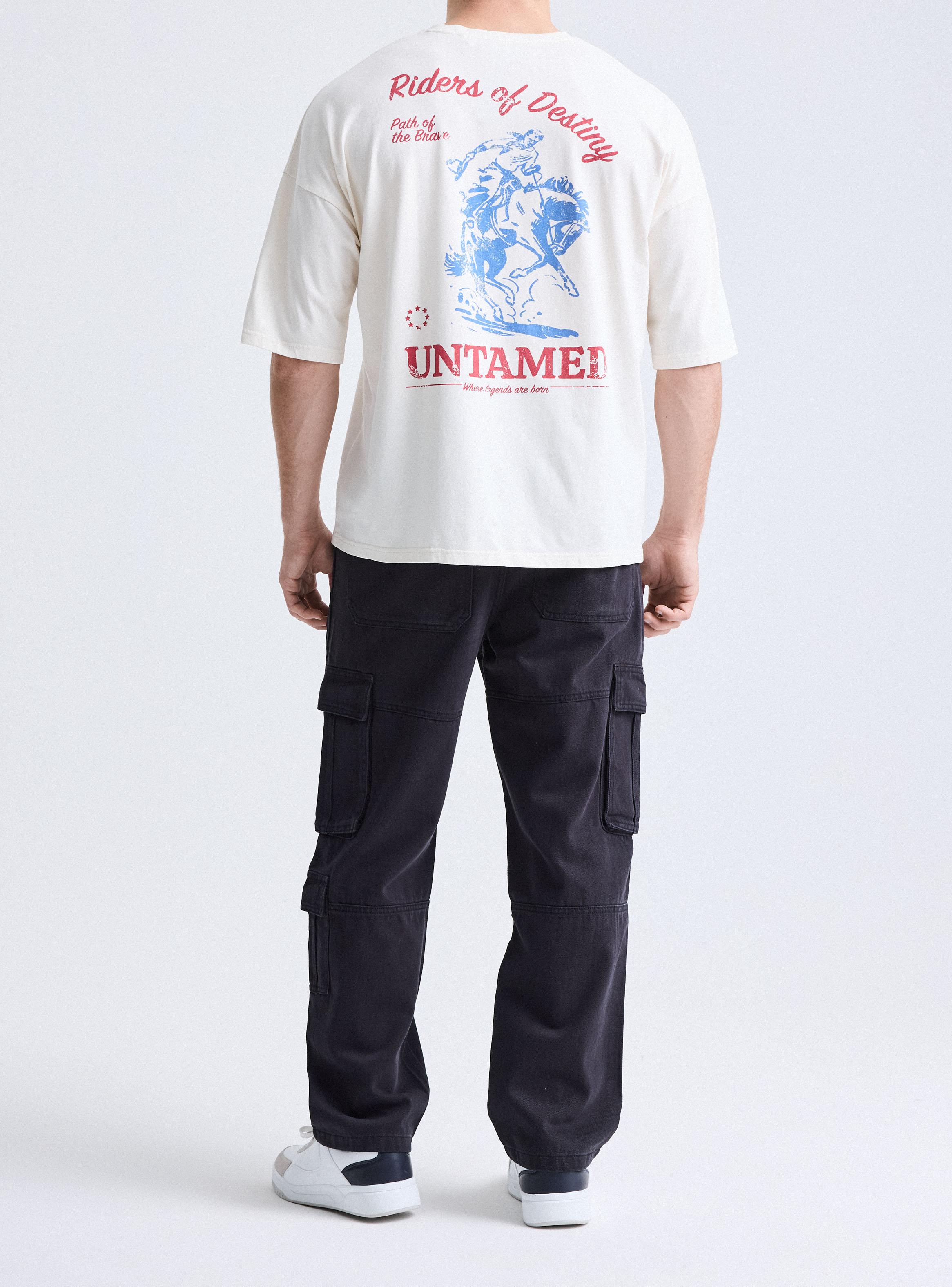 Pantalón Cargo Focalizado Wide Leg-5