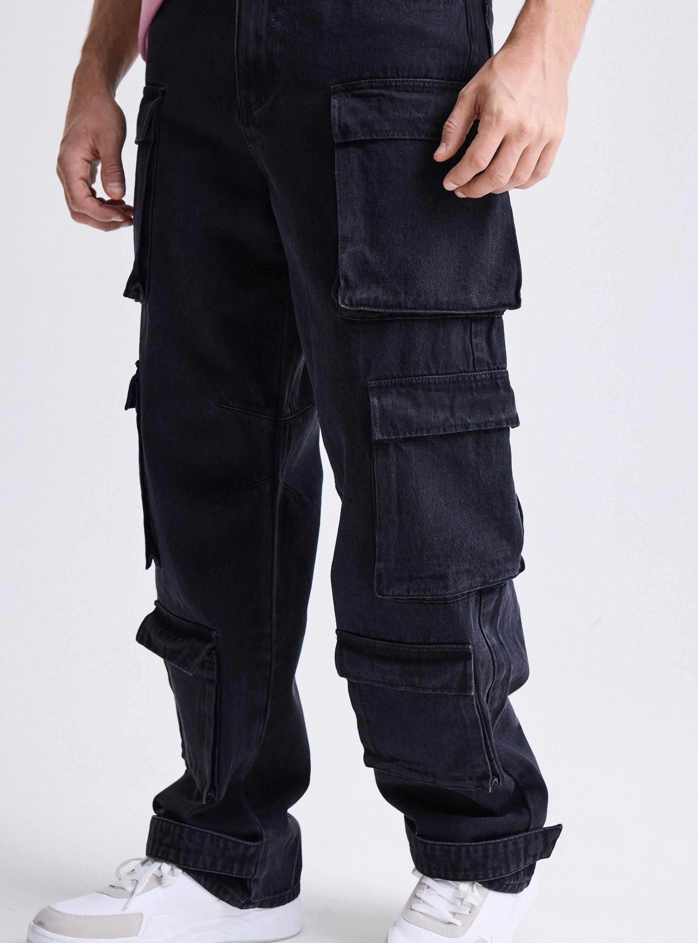 Jeans Multipocket Utilitario Baggy-2