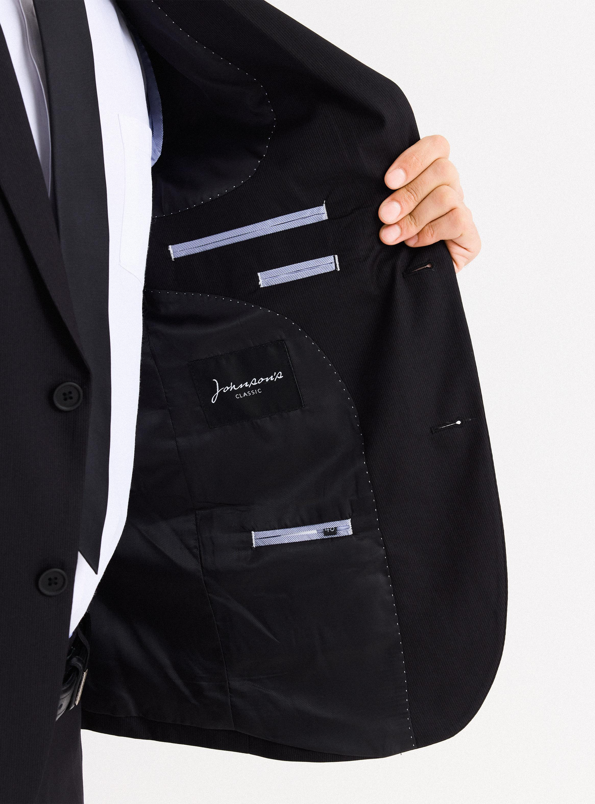 Traje Recto Regular Fit Fantasía Listado Suave-3