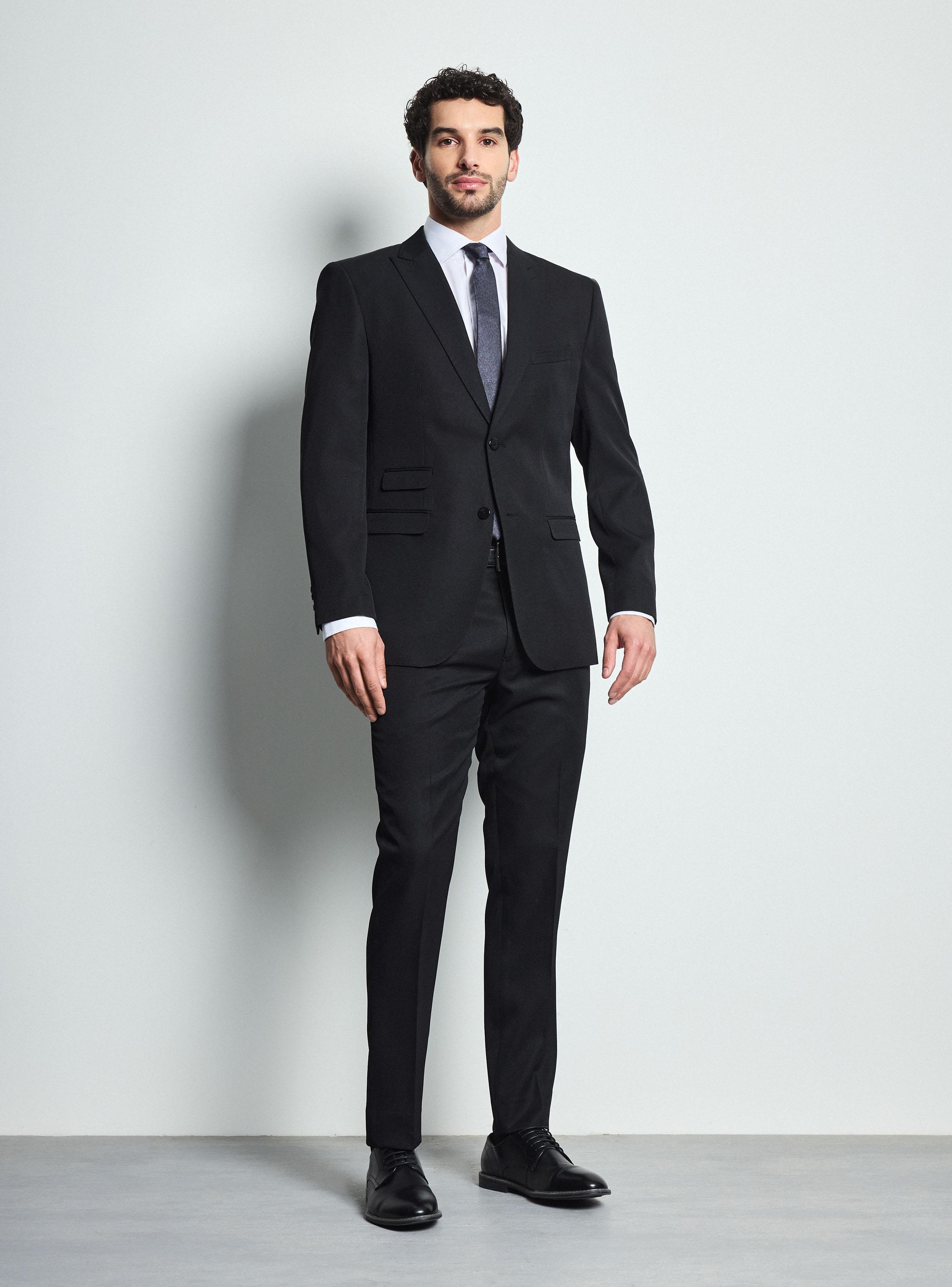 Traje Recto Slim Fit Liso Soft Finish -4