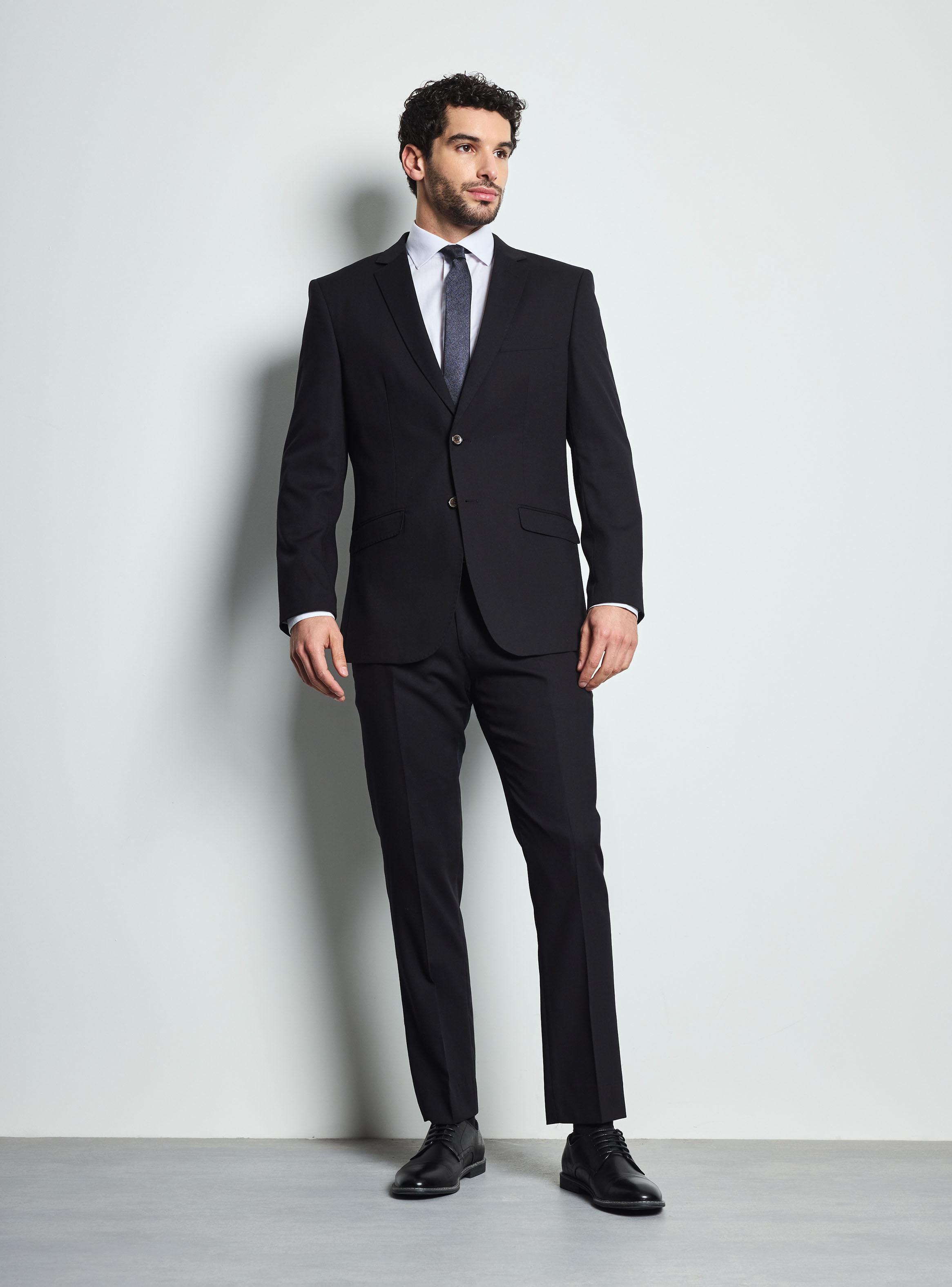 Traje Recto Textura Color Slim Fit  -4