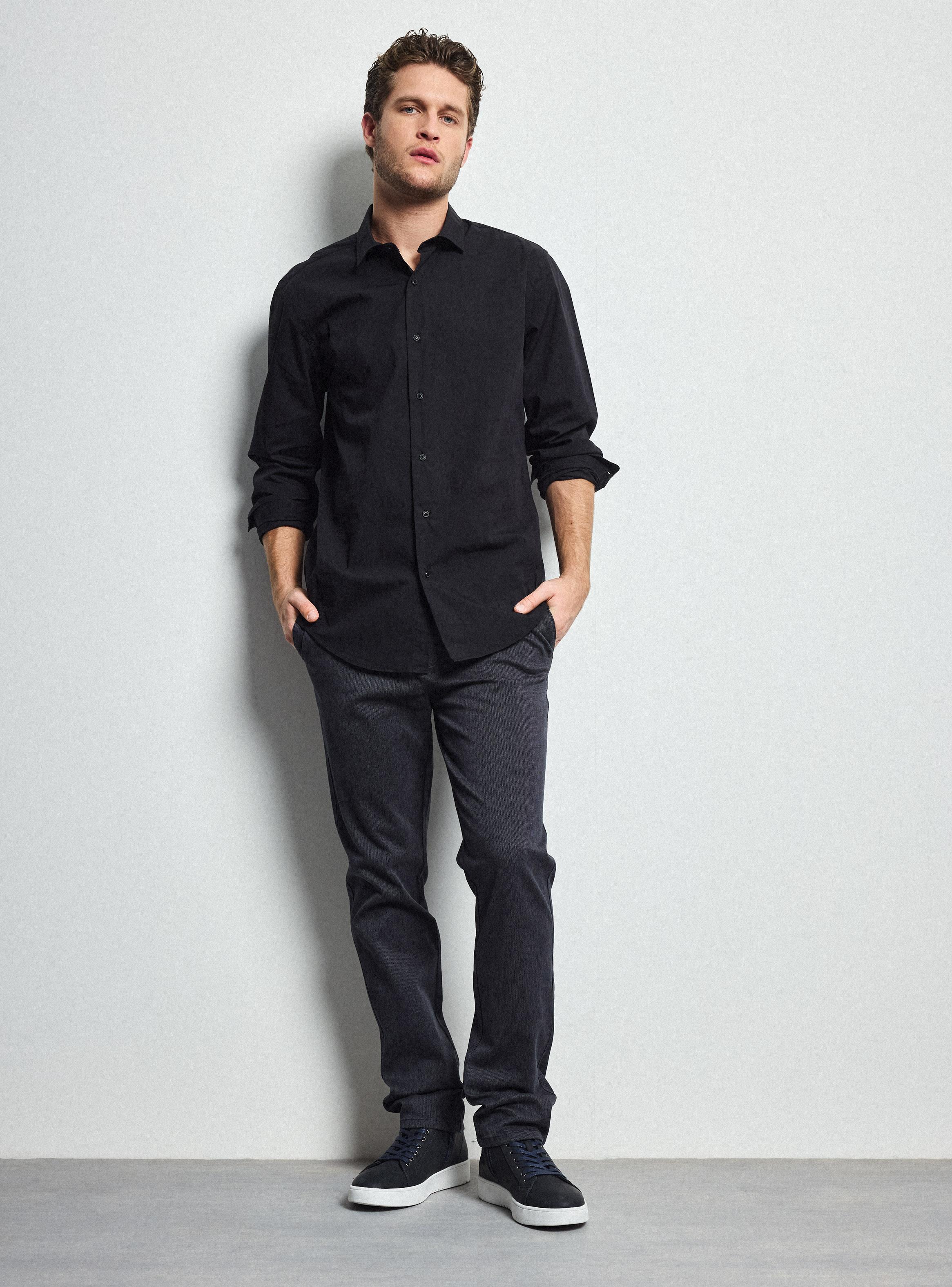 Pantalón Corte Chino Texturado Slim-4