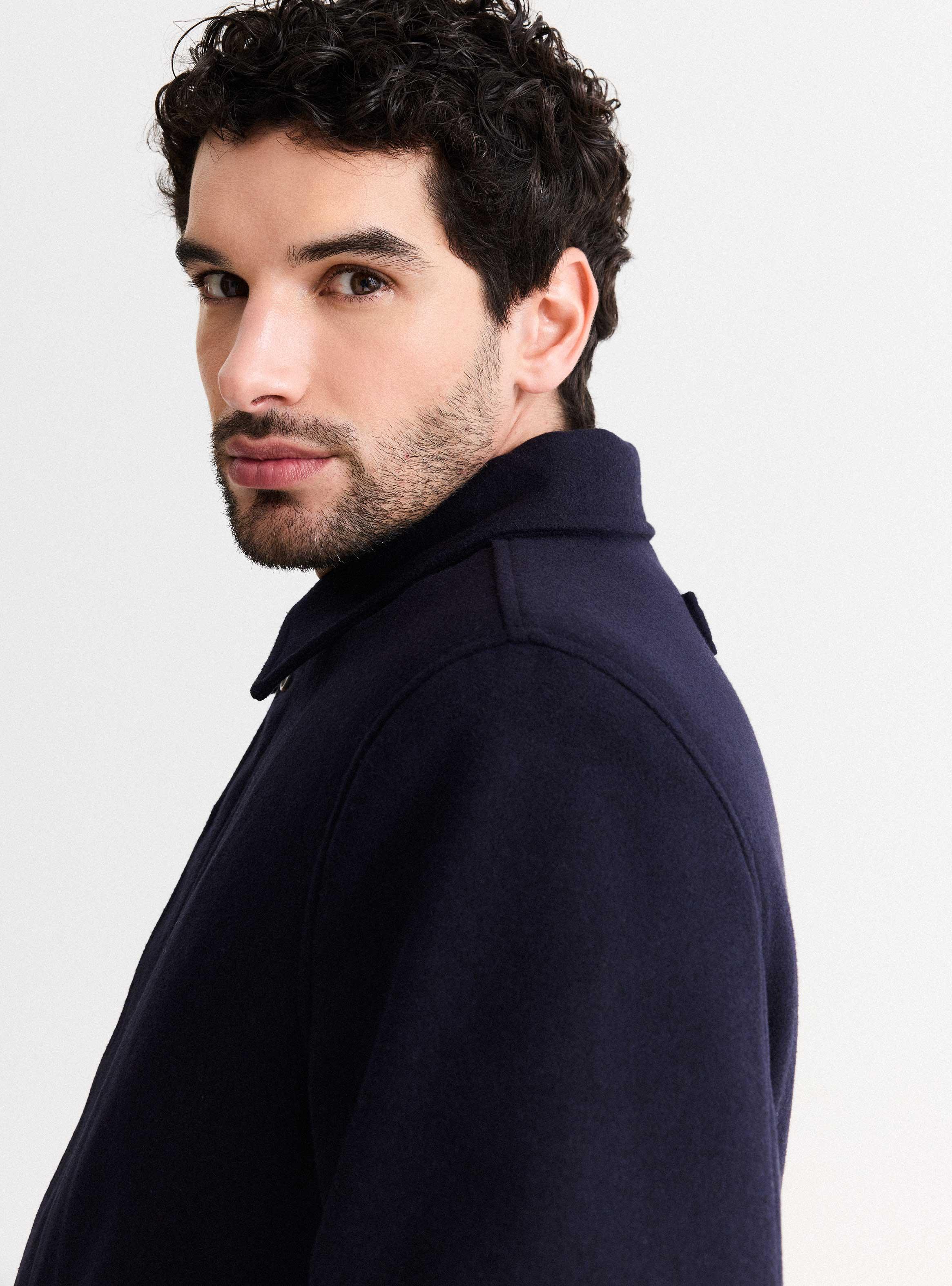 Chaqueta Recta Paño Liso-3
