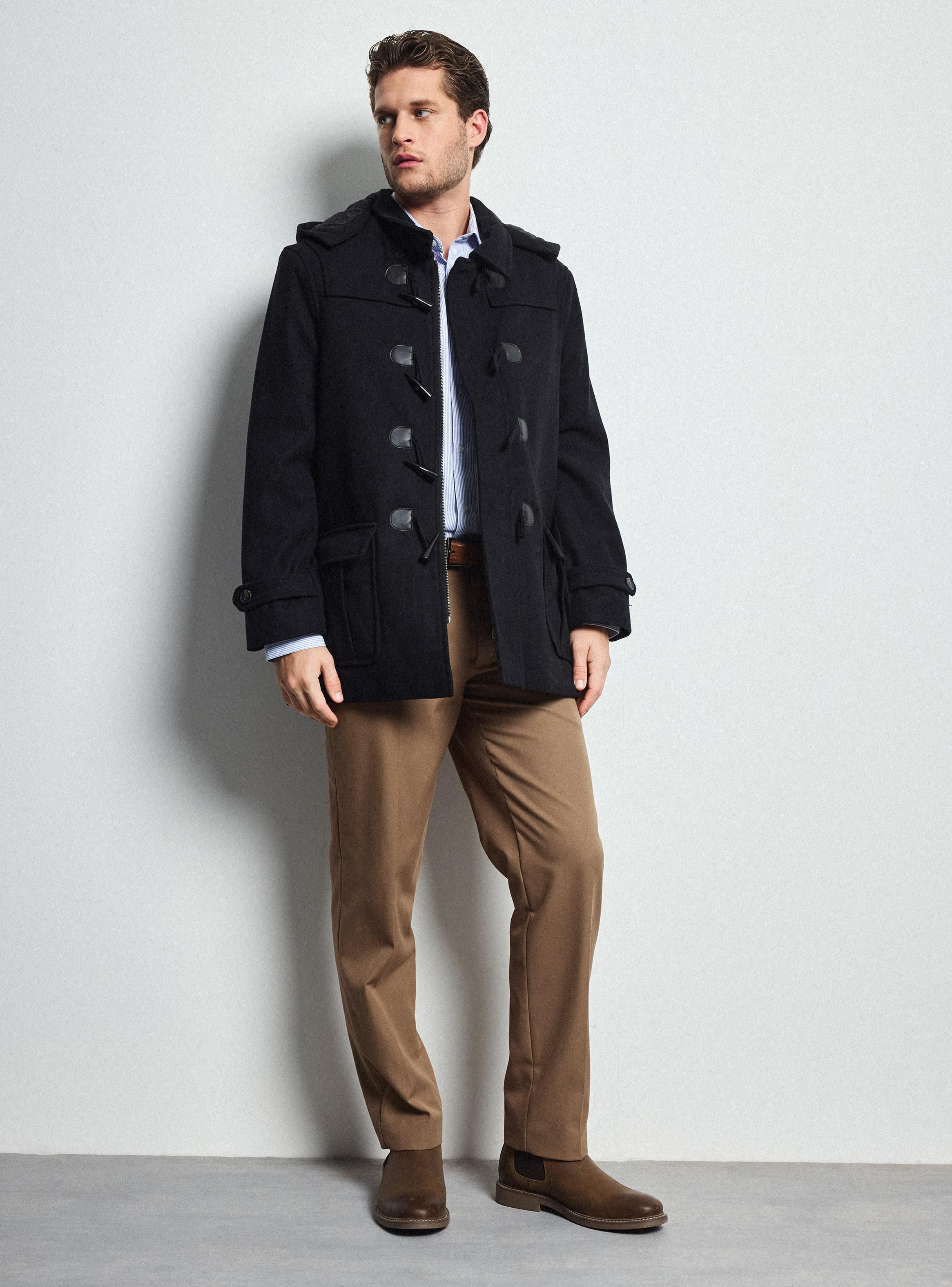 Abrigo Estilo Montgomery Paño Liso-4