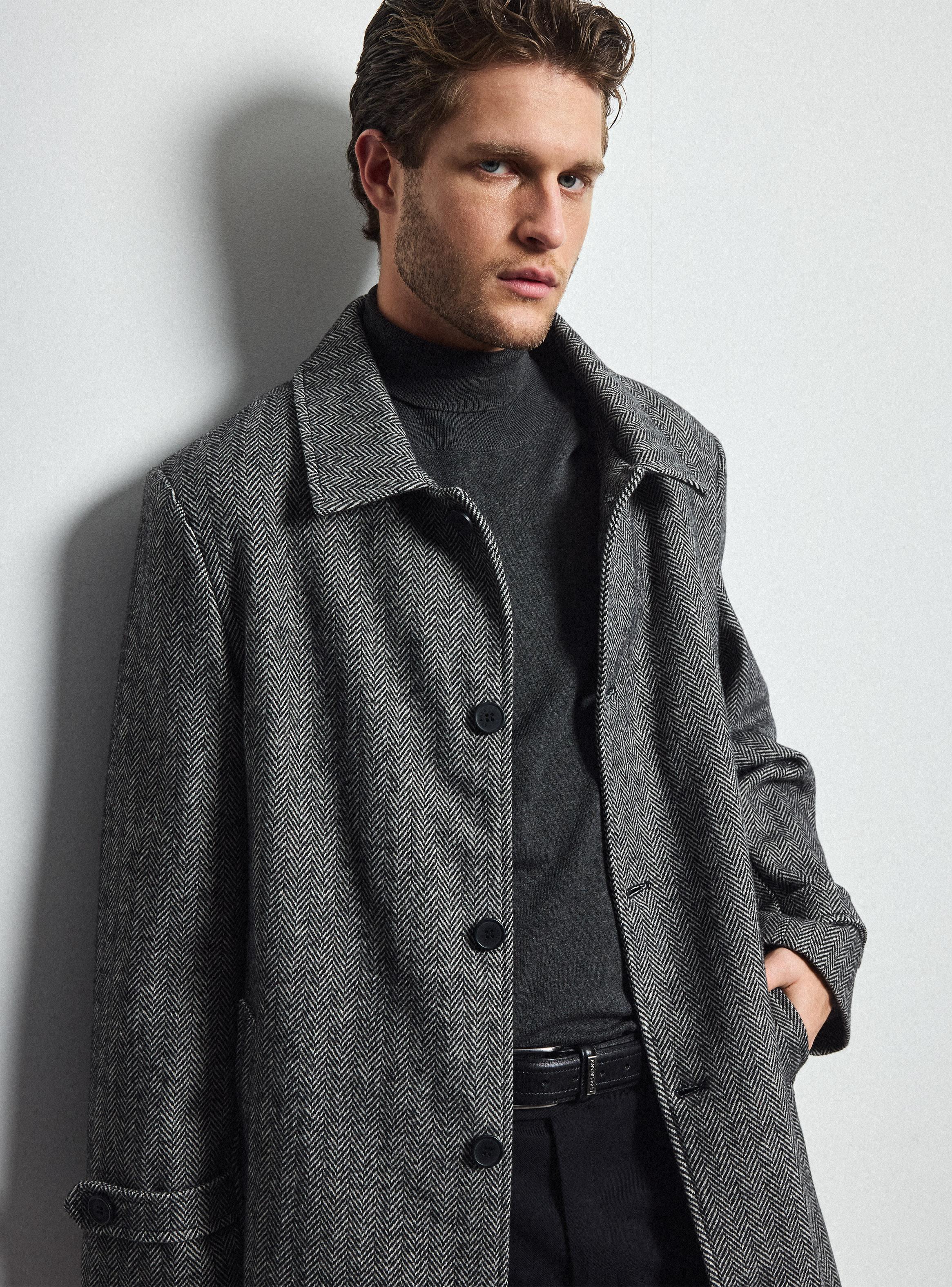 Abrigo Recto 3/4 en Tweed -2