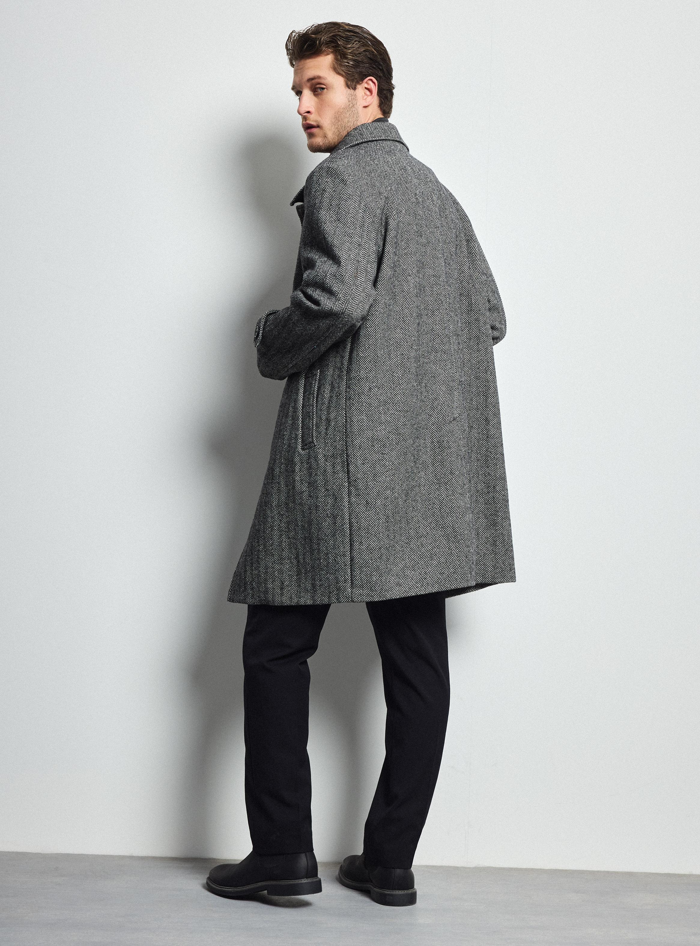 Abrigo Recto 3/4 en Tweed -5
