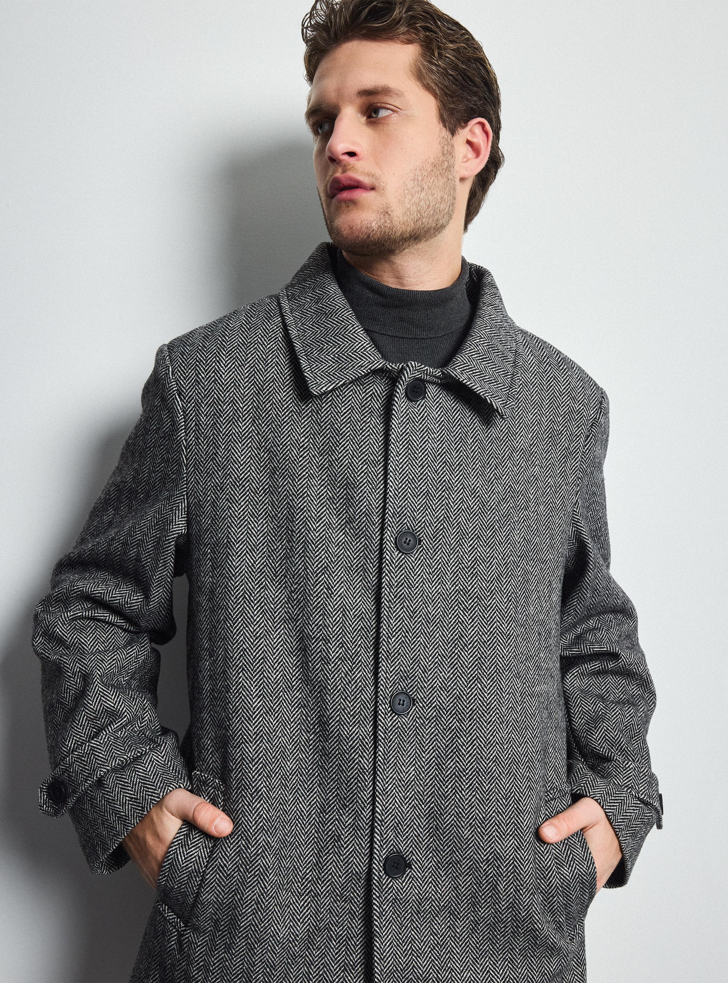 Abrigo Recto 3/4 en Tweed -3