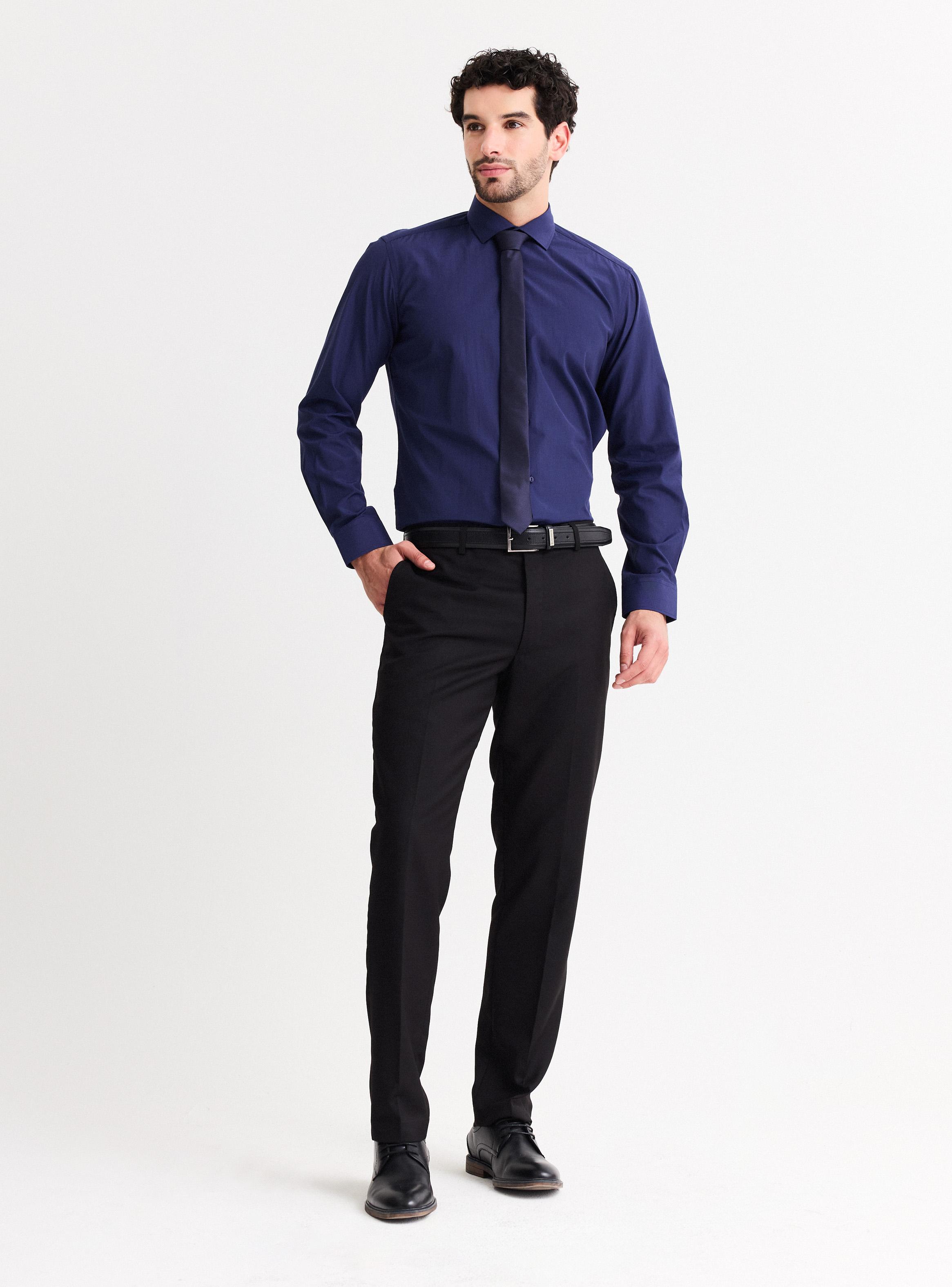 Camisa Textura Liso Slim Fit-4