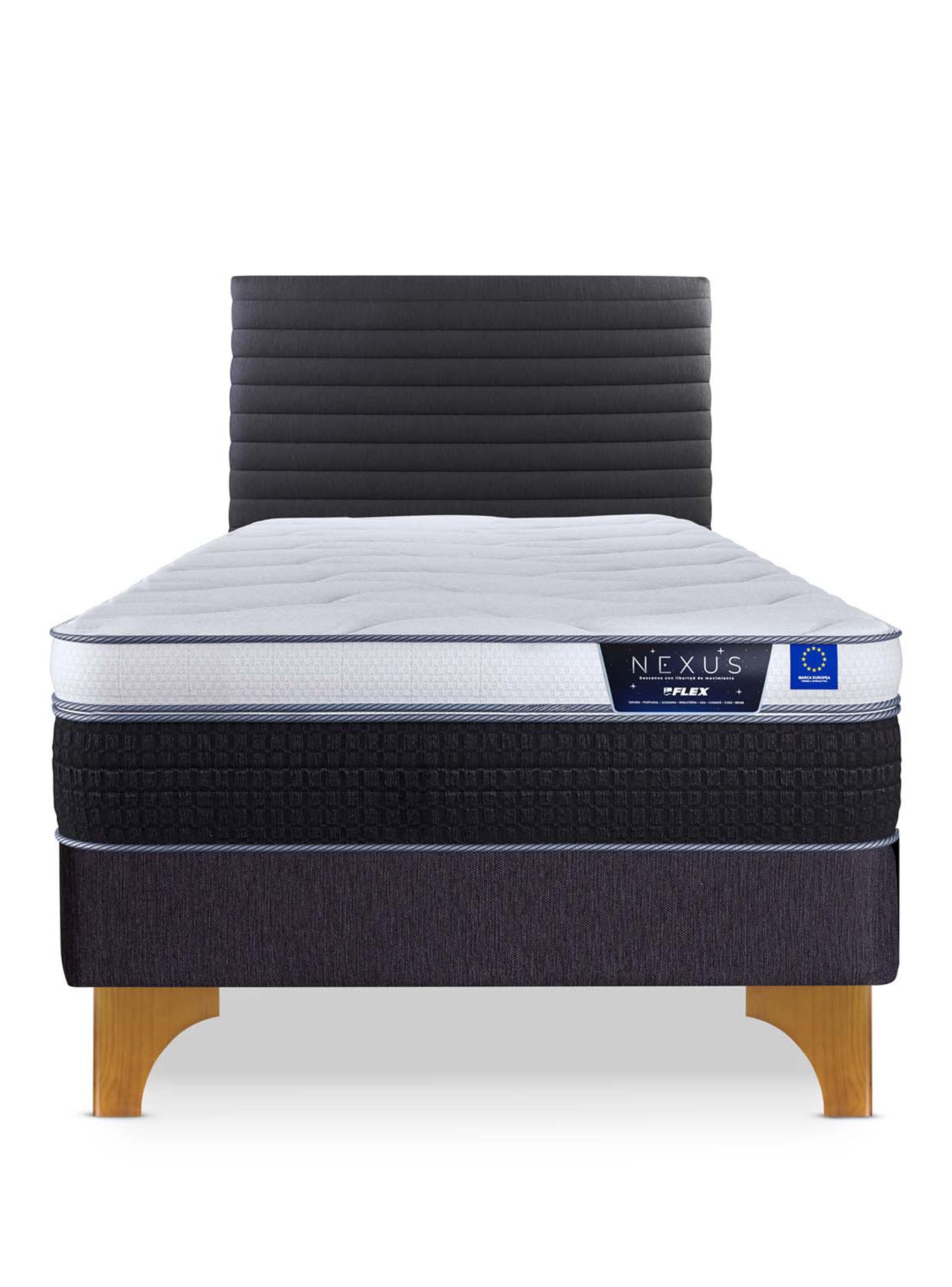 Cama Europea Nexus 1.5 Plazas Box + Respaldo Modern-2