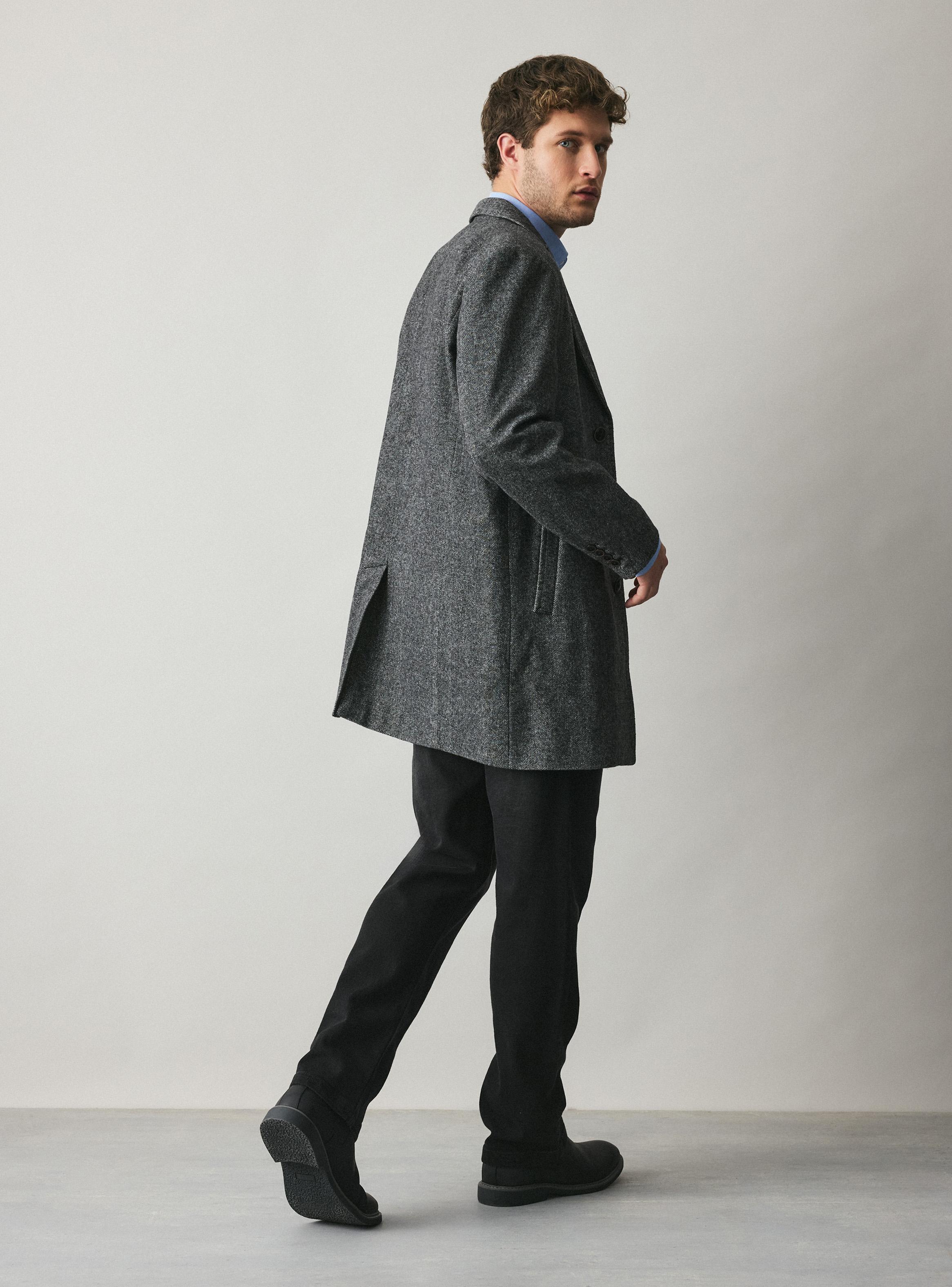 Abrigo Recto Tweed-5