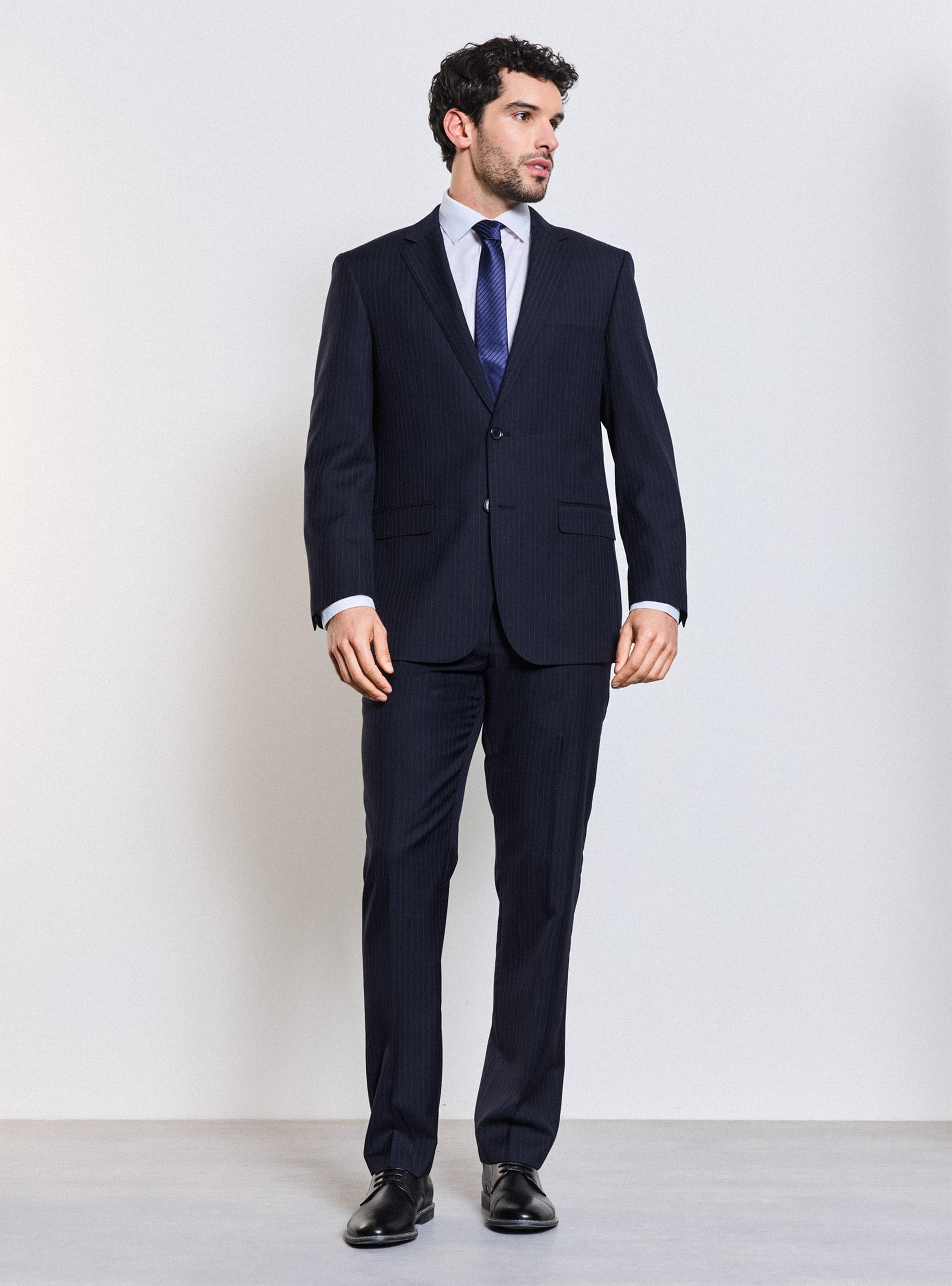 Traje Recto 100% Lana Fantasía Super Regular Fit-4