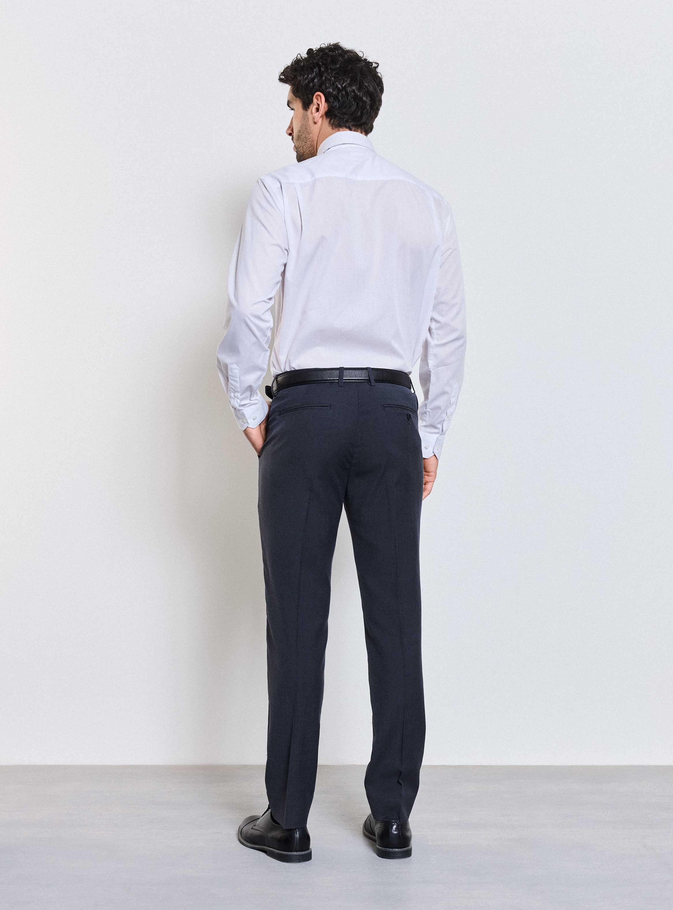 Pantalón Vestir Slim Fit Lana Polyester-5