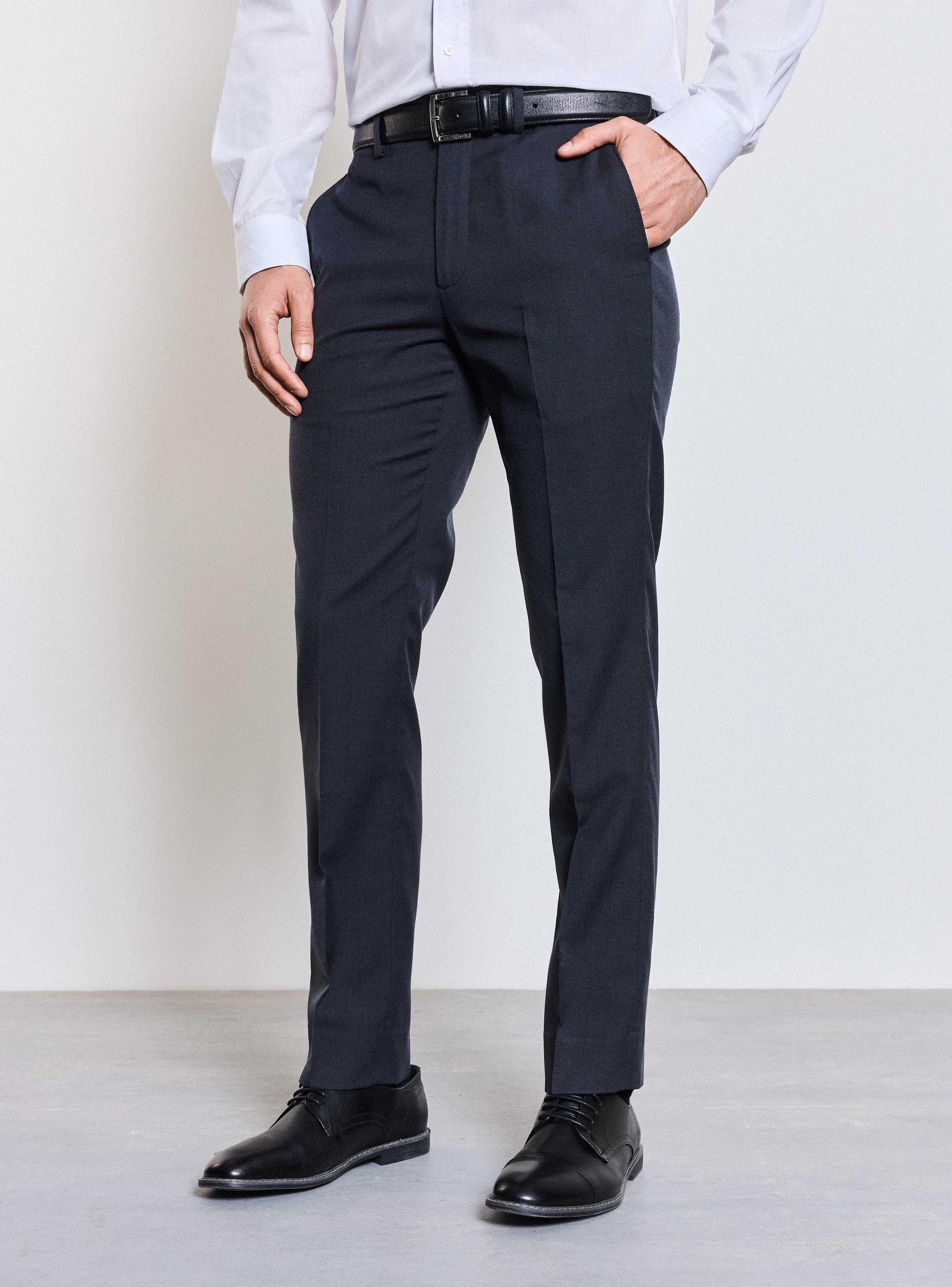 Pantalón Vestir Slim Fit Lana Polyester-0