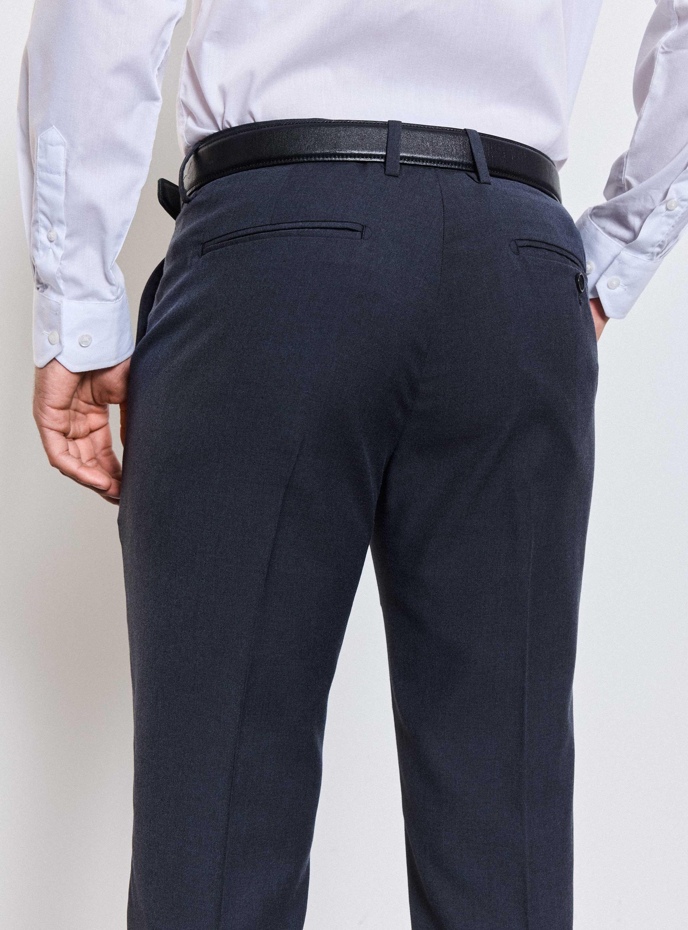 Pantalón Vestir Slim Fit Lana Polyester-3