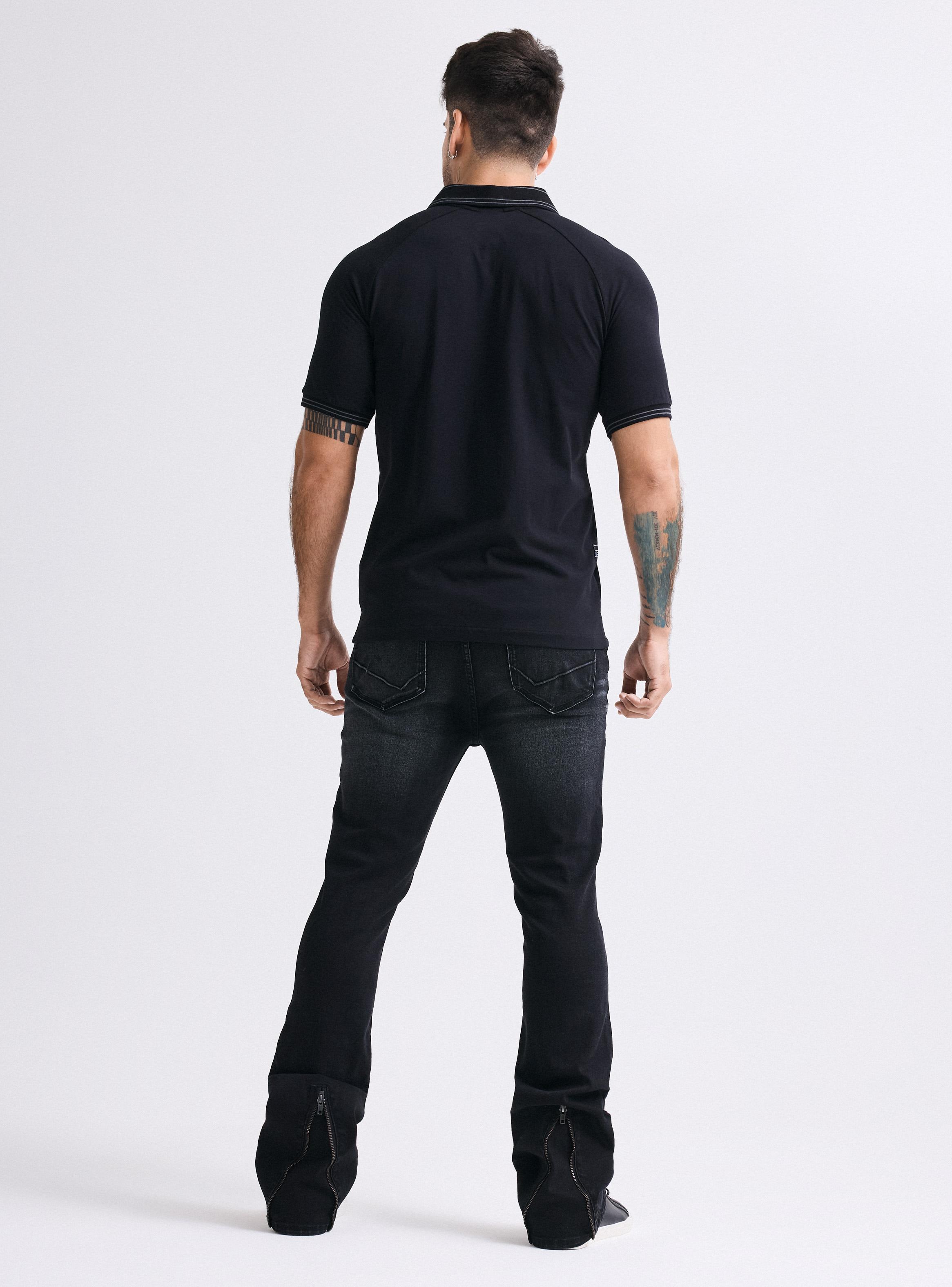 Polera Cuello Polo Manga Raglan-5