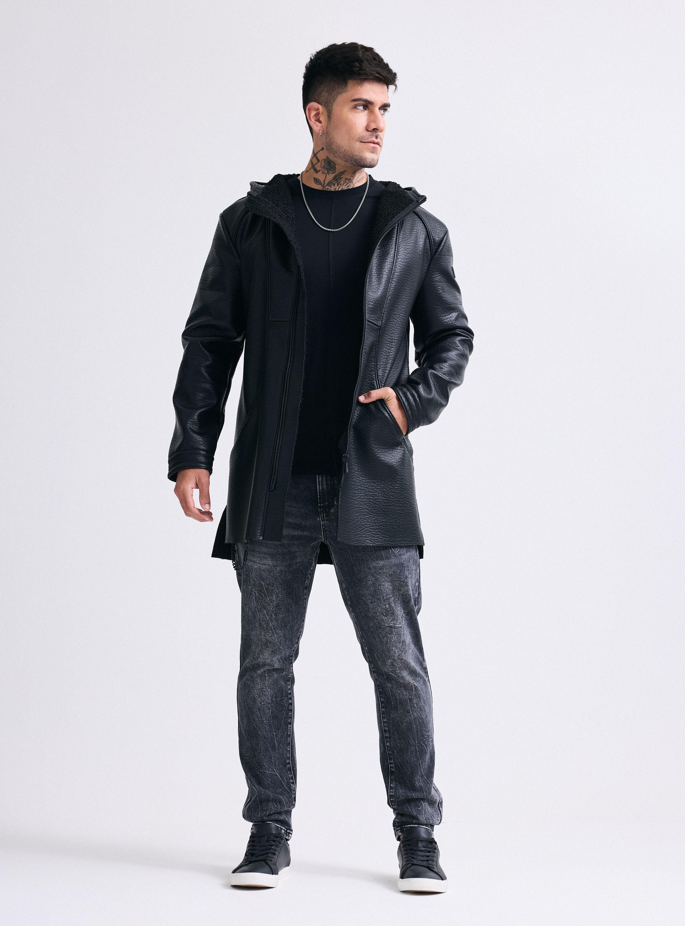 Chaqueta Longfit Gamulán Capucha-4