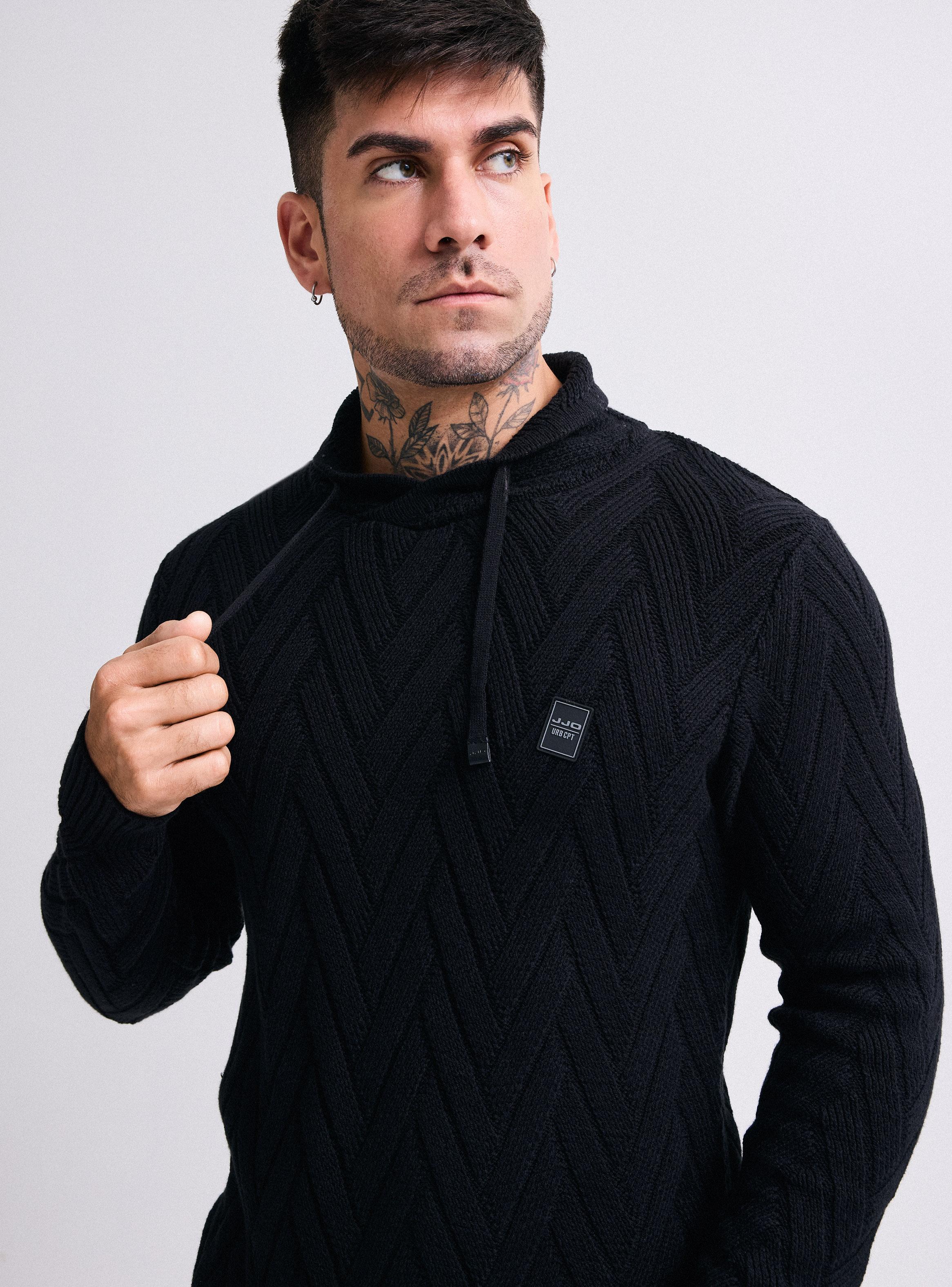 Sweater Tejido Zig Zag Cuello Alto Cruzado-2