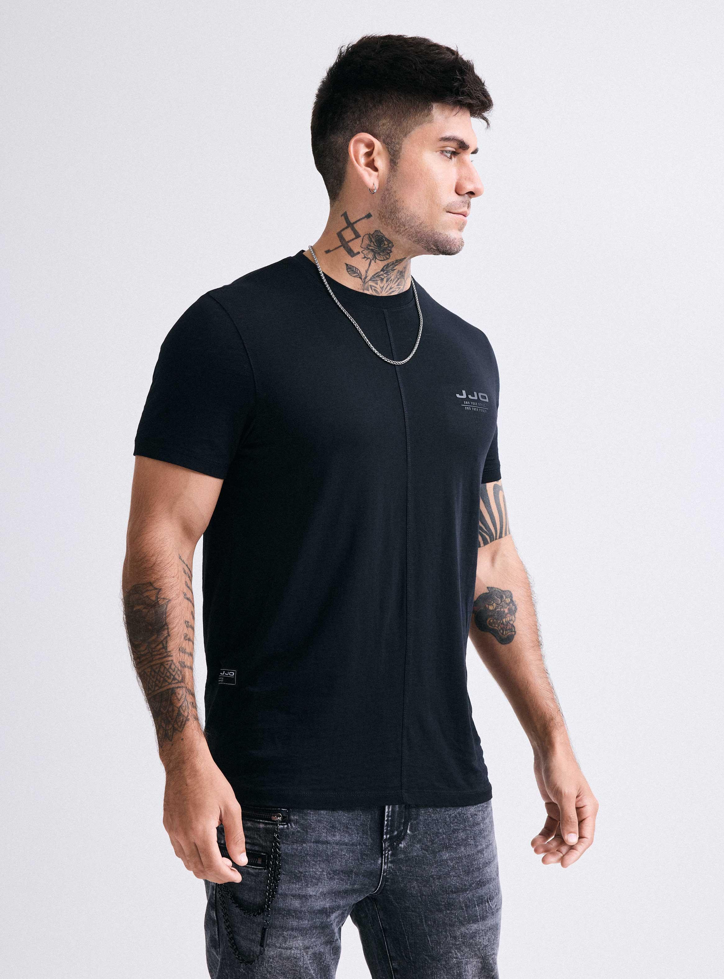 Polera Lavada Corte Vertical-0
