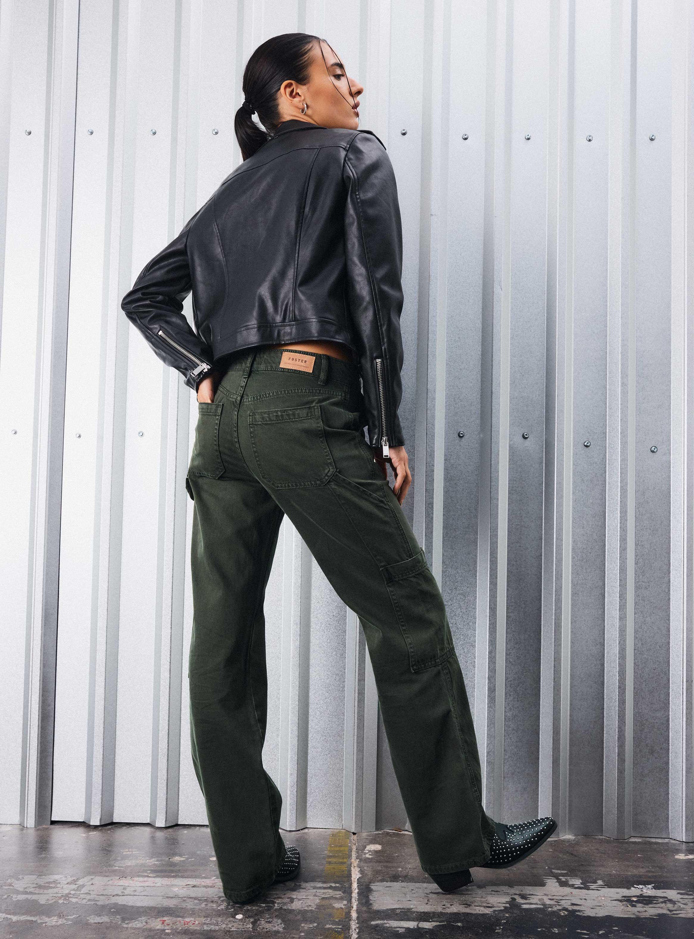 Chaqueta Biker Lavada-5
