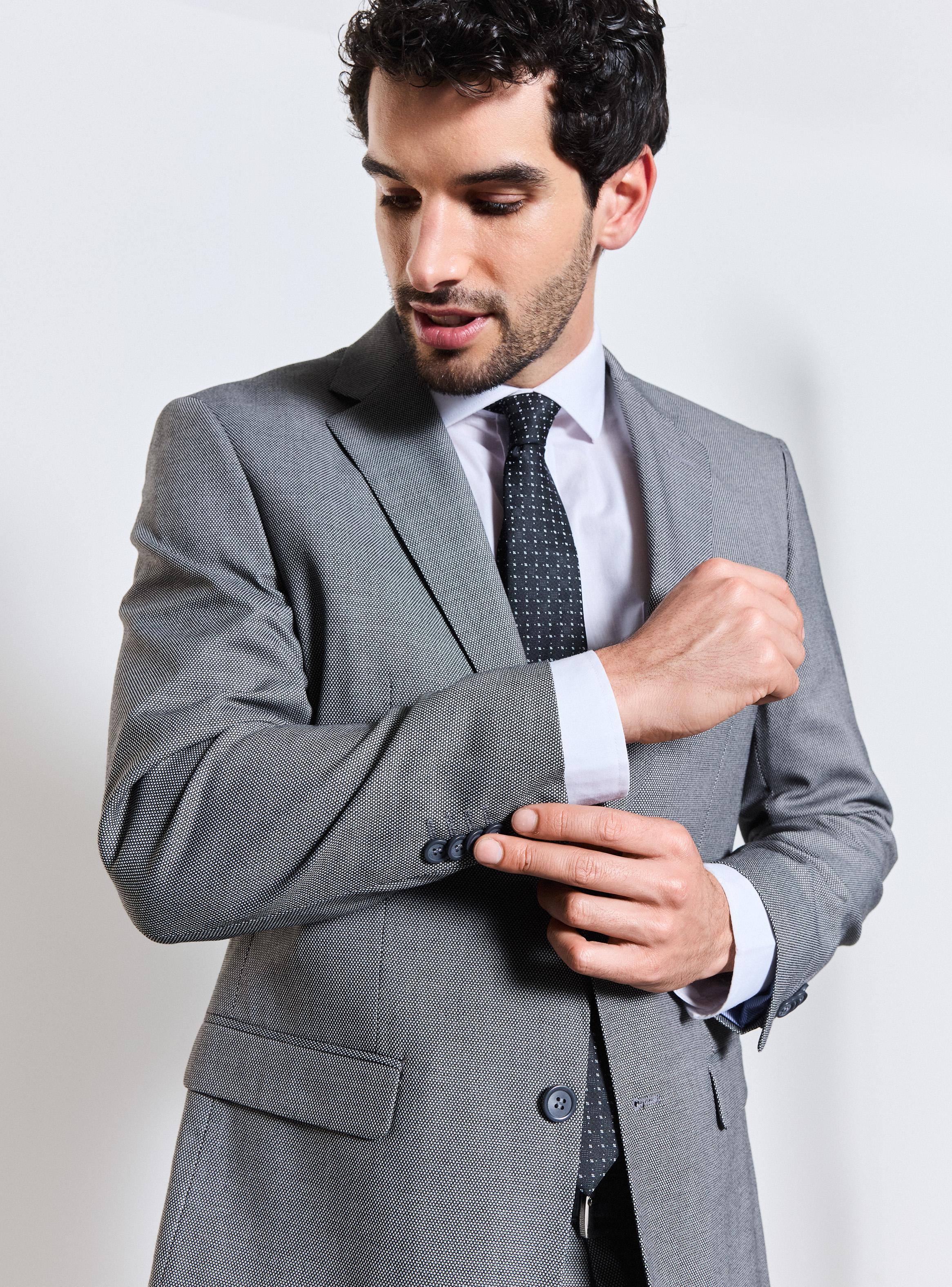 Traje Recto Regular Fit Fantasía Ojo de Perdíz-2